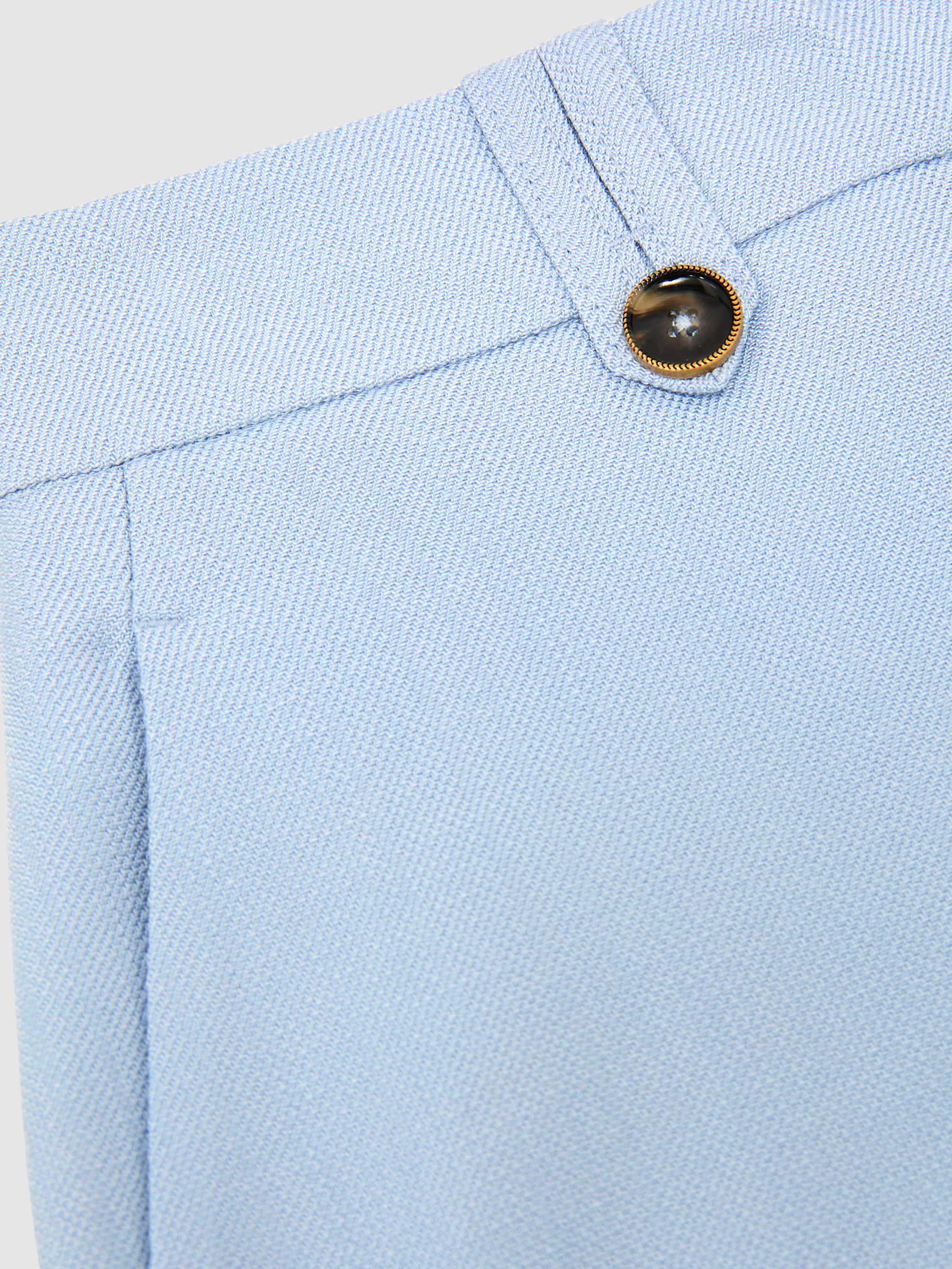 Mid-Rise Tailored Shorts in Blue - Image 6 of 6