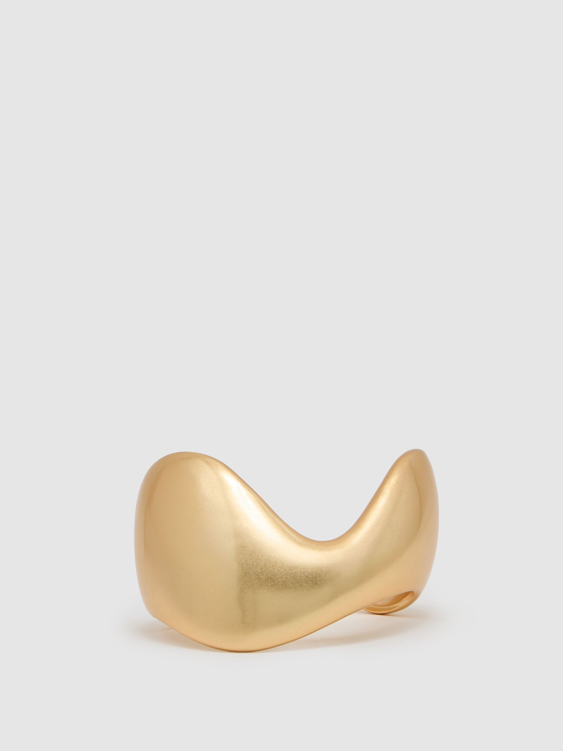 Sculpted Wave Cuff in Gold Tone - image 1