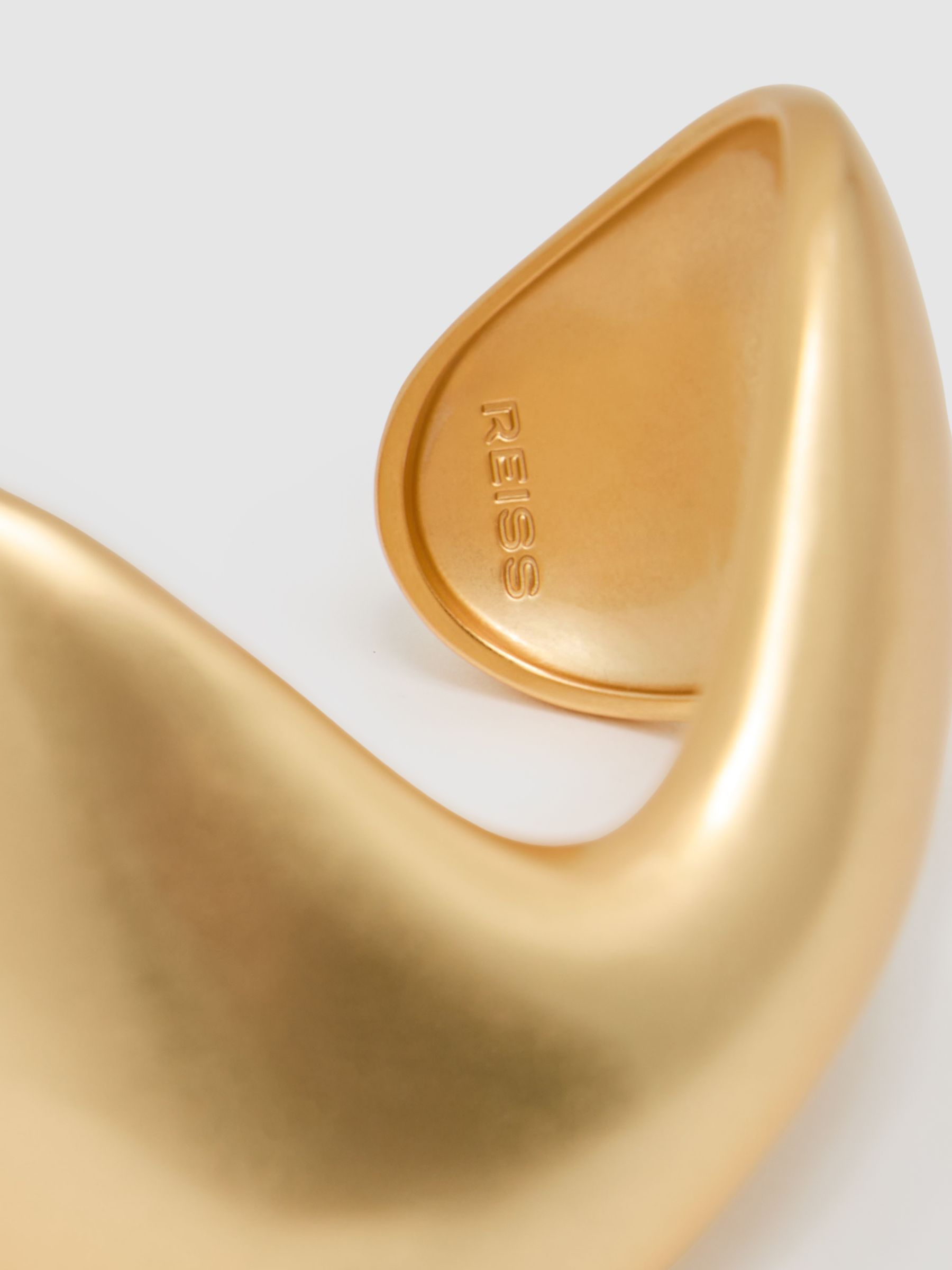 Sculpted Wave Cuff in Gold Tone - image 2