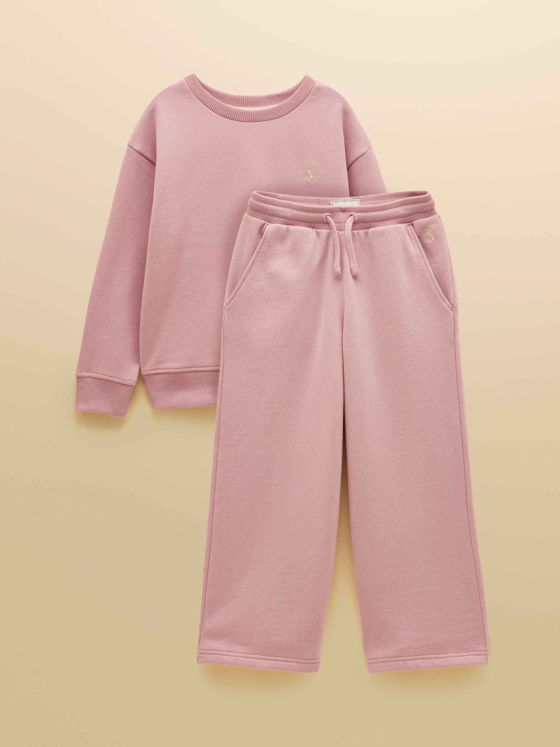 Girls' Pink Sweatshirt and Jogger Set - Image 1 of 8