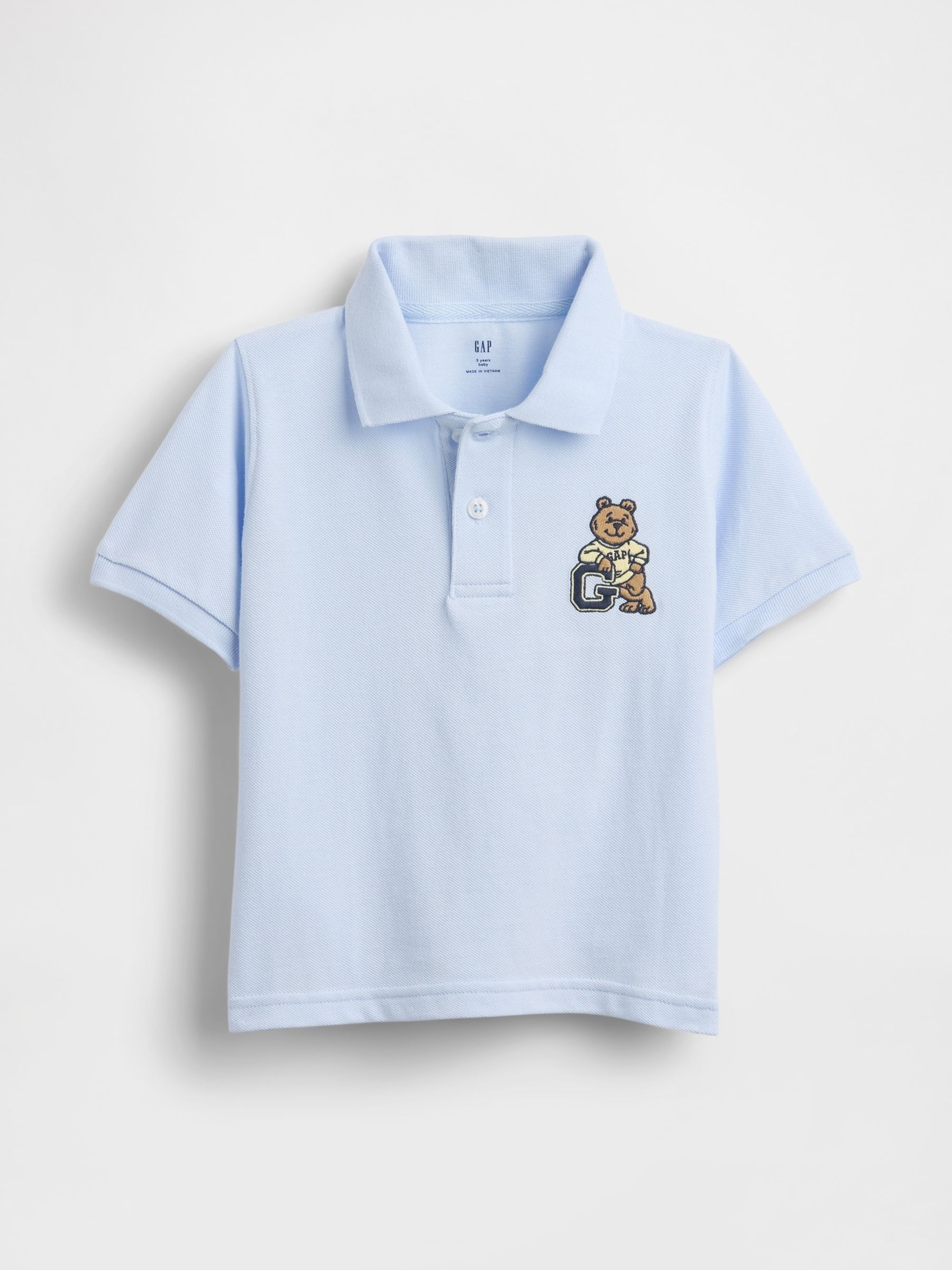 Blue Brannan Bear Pique Polo Shirt - Image 1 of 3 Blue Brannan Bear Pique Polo Shirt - Image 1 of 3