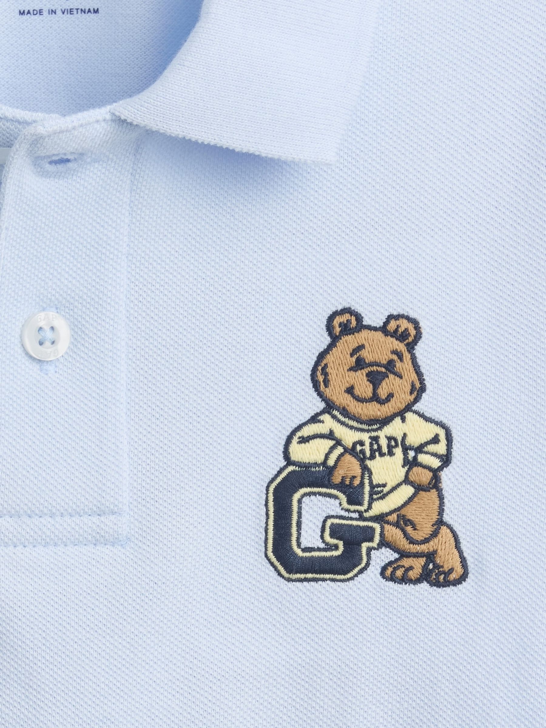 Blue Brannan Bear Pique Polo Shirt - Image 3 of 3 Blue Brannan Bear Pique Polo Shirt - Image 3 of 3