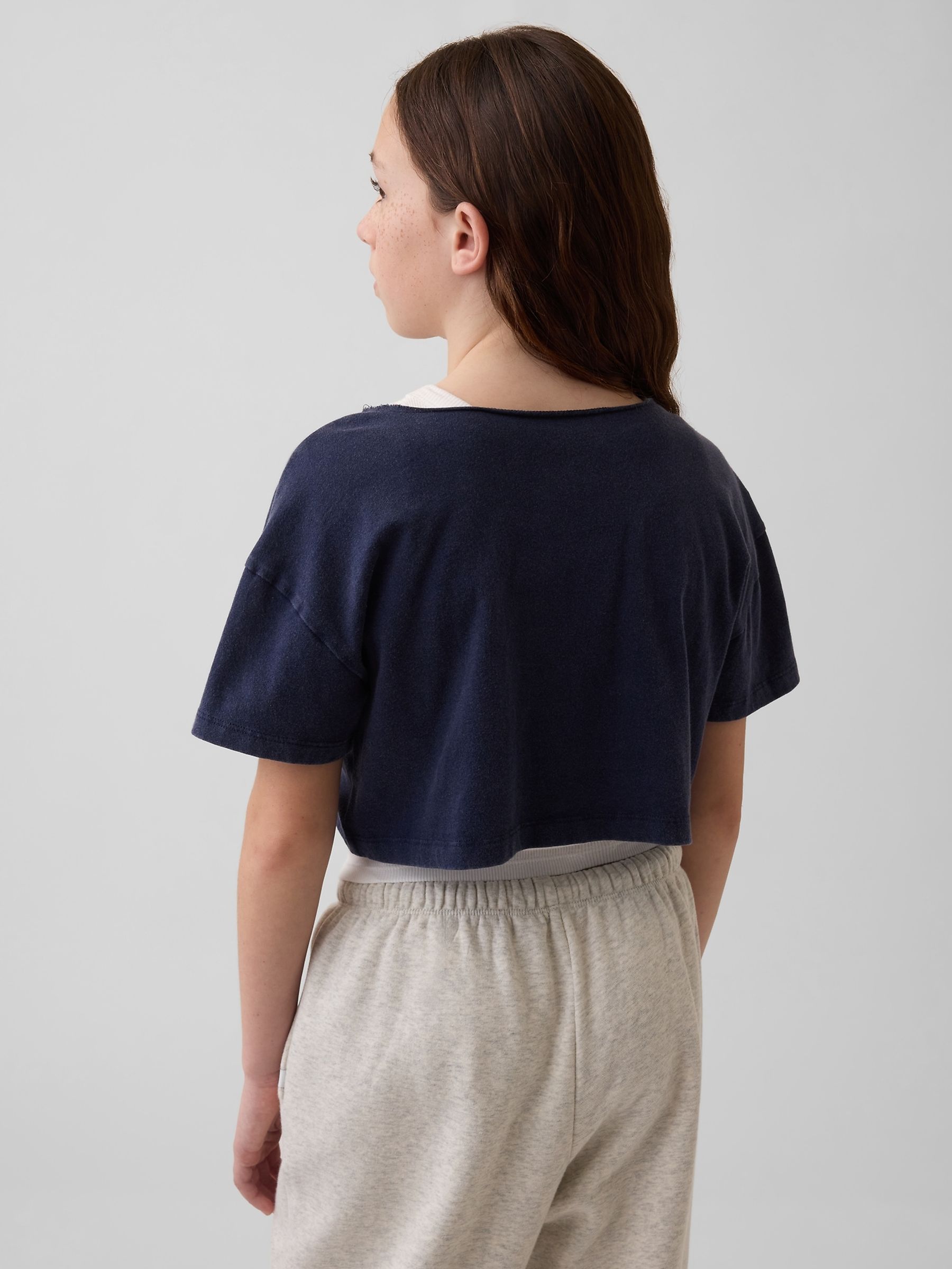 Blue Oversized Wide-Neck T-Shirt - Image 2 of 4