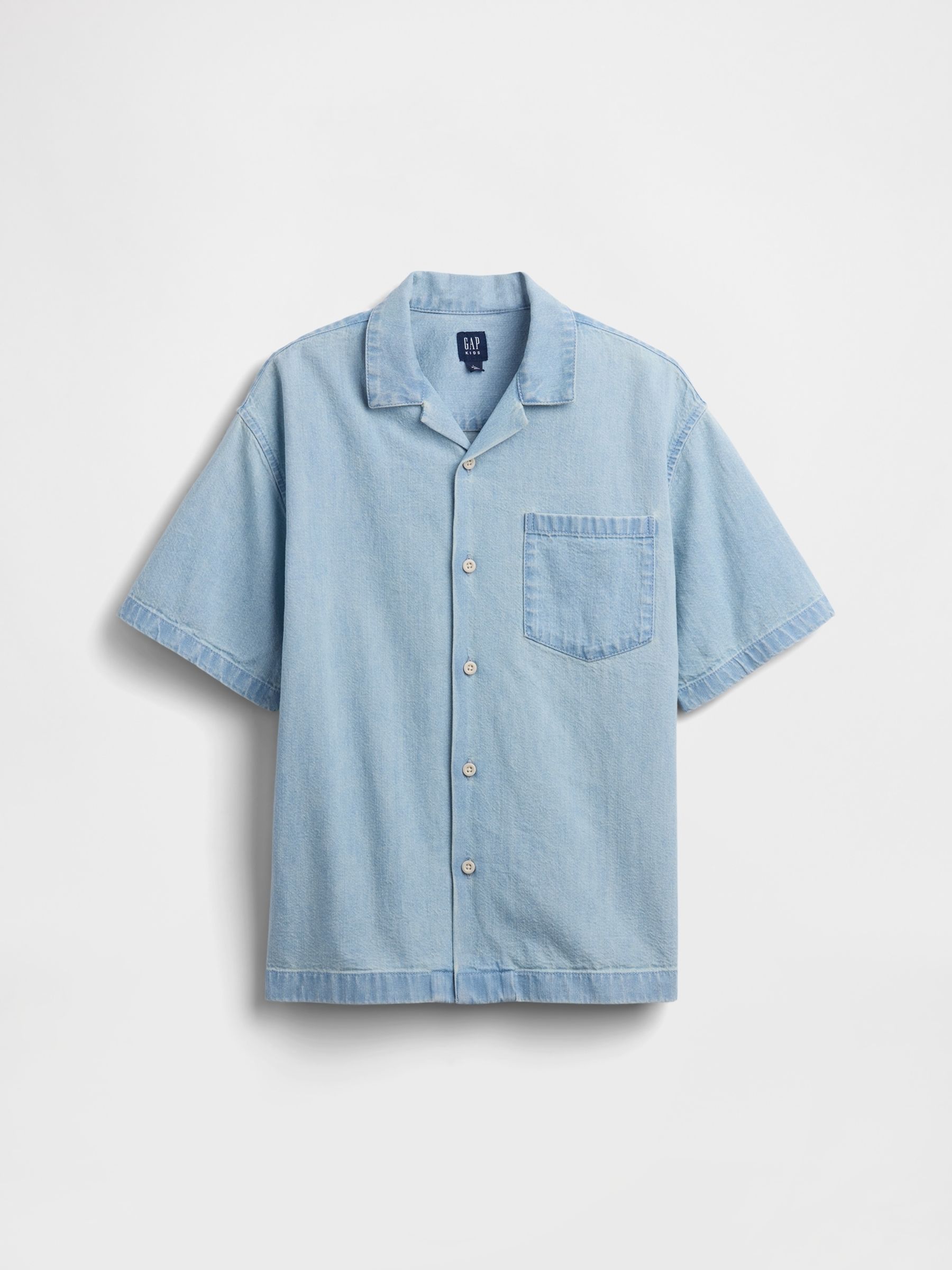 Light Wash Denim Relaxed Shirt - Image 4 of 4