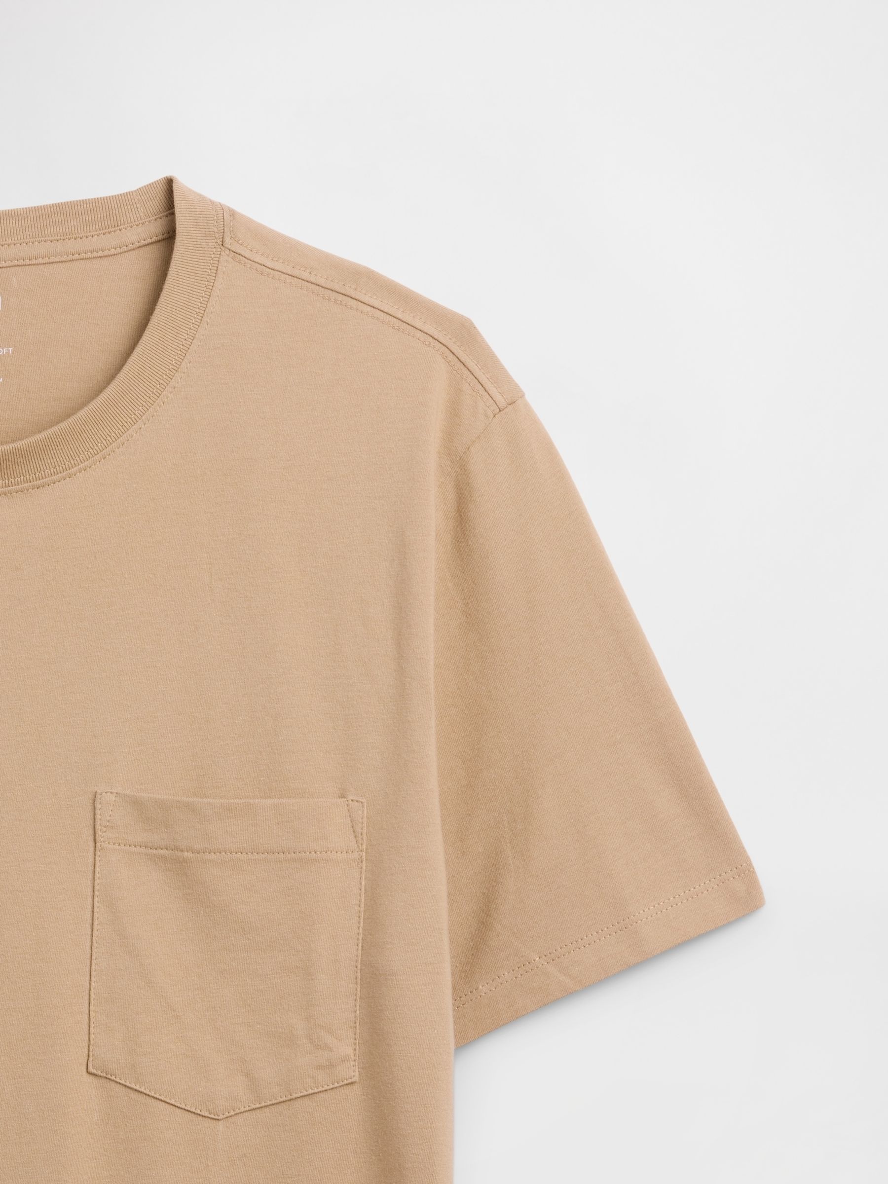 Beige Everyday Soft Pocke T-shirt - Image 5 of 5