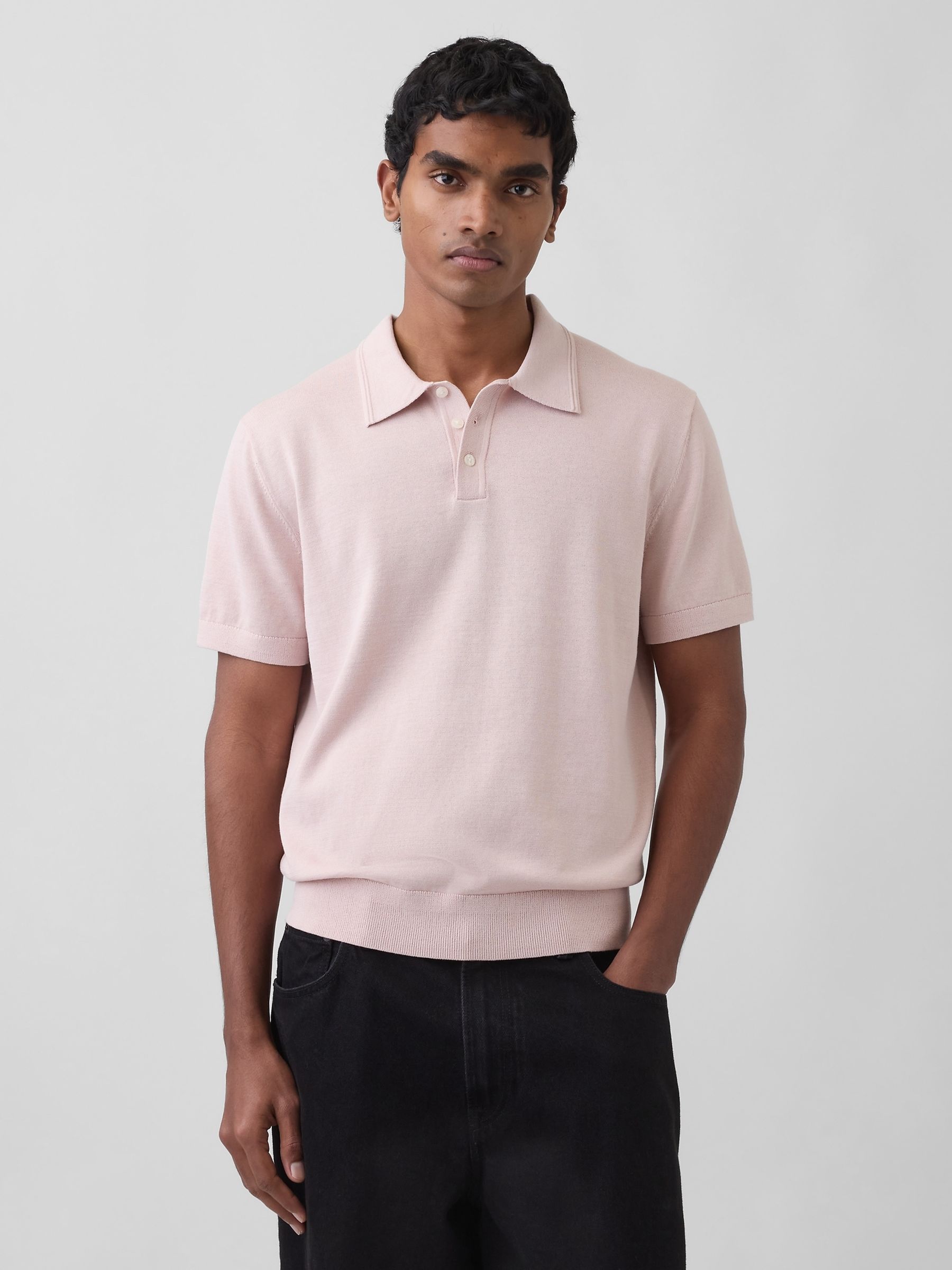 Pink Classic Polo Jumper - Image 1 of 4