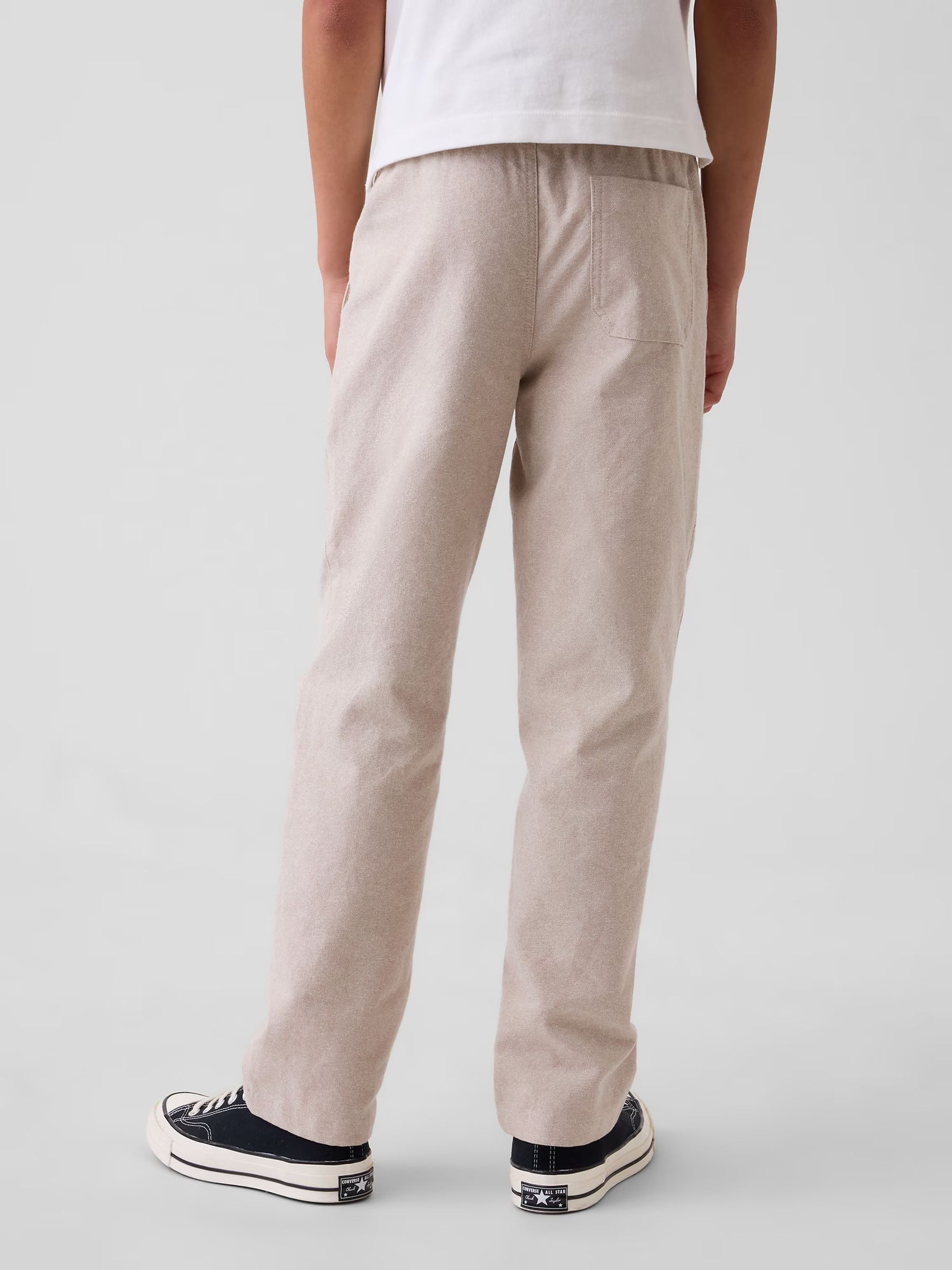 Cream Linen-Cotton Relaxed Easy Trousers - Image 2 of 4 Cream Linen-Cotton Relaxed Easy Trousers - Image 2 of 4