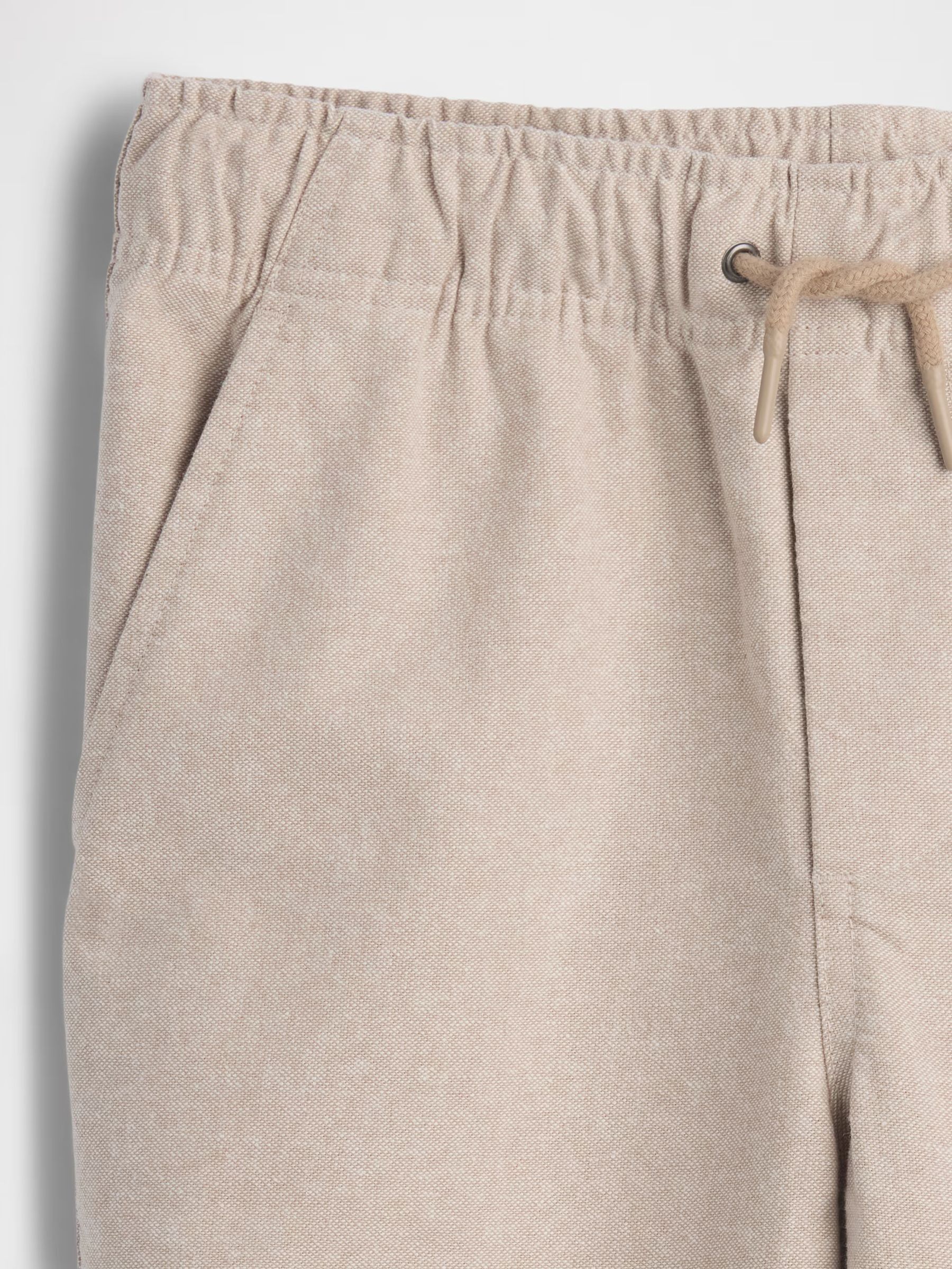 Cream Linen-Cotton Relaxed Easy Trousers - Image 4 of 4 Cream Linen-Cotton Relaxed Easy Trousers - Image 4 of 4