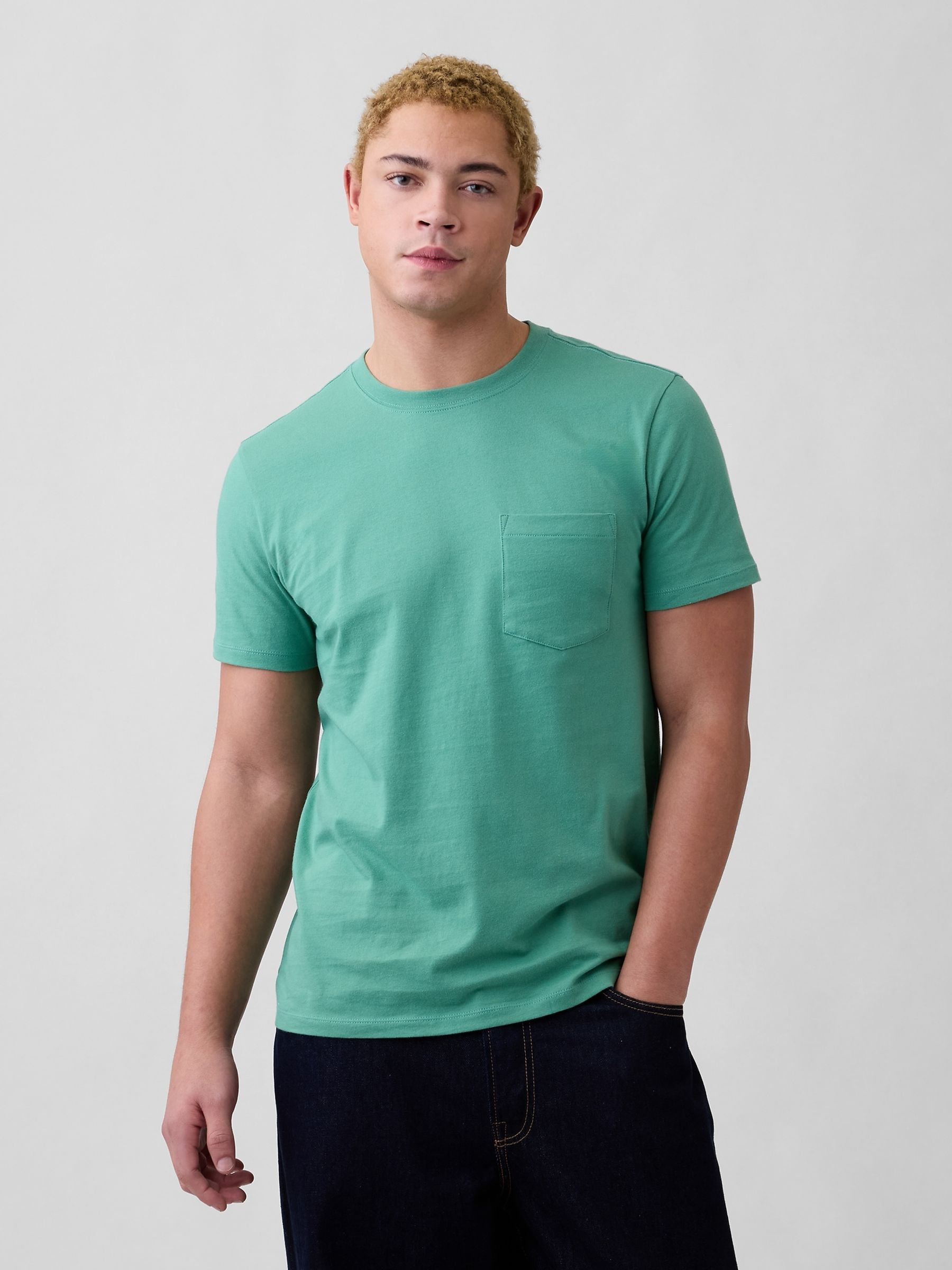 Green Everyday Soft Pocke T-shirt - Image 1 of 5