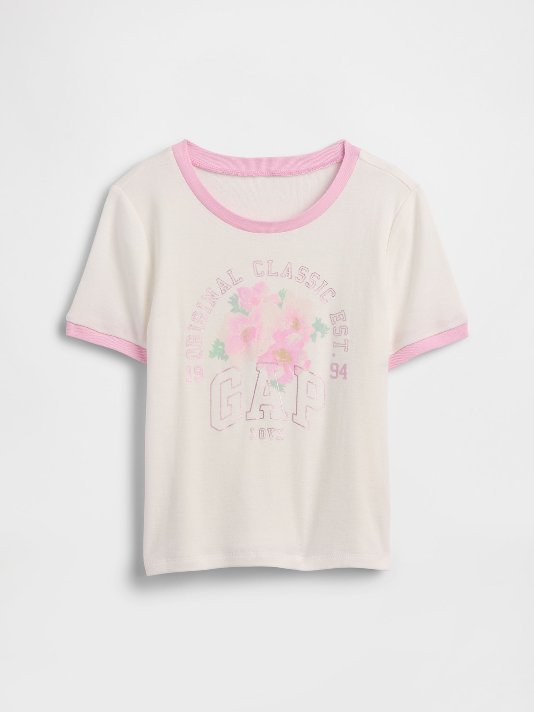 White Ringer Graphic T-Shirt - Image 1 of 3