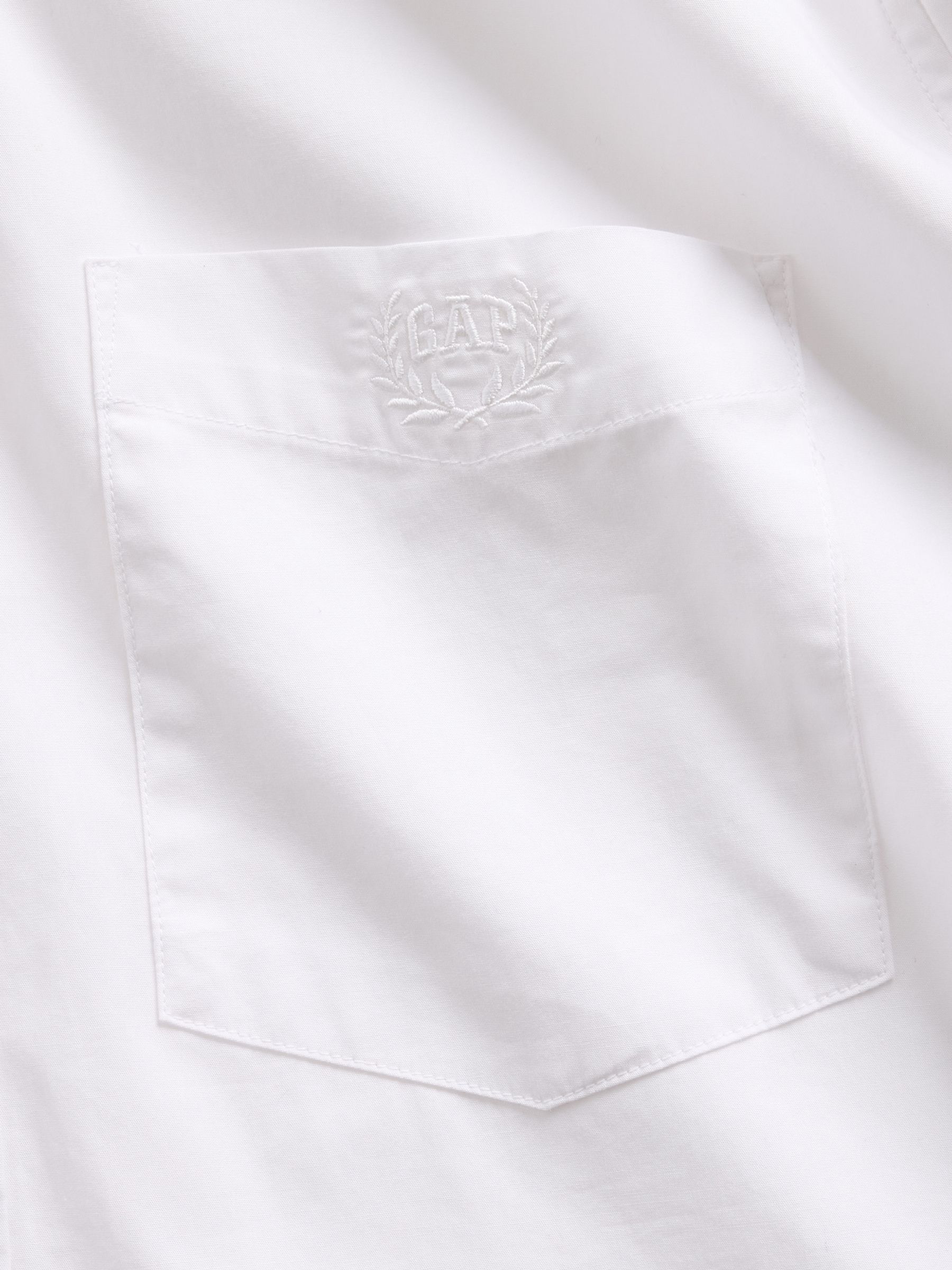 White Cotton Poplin Big Shirt - Image 4 of 4