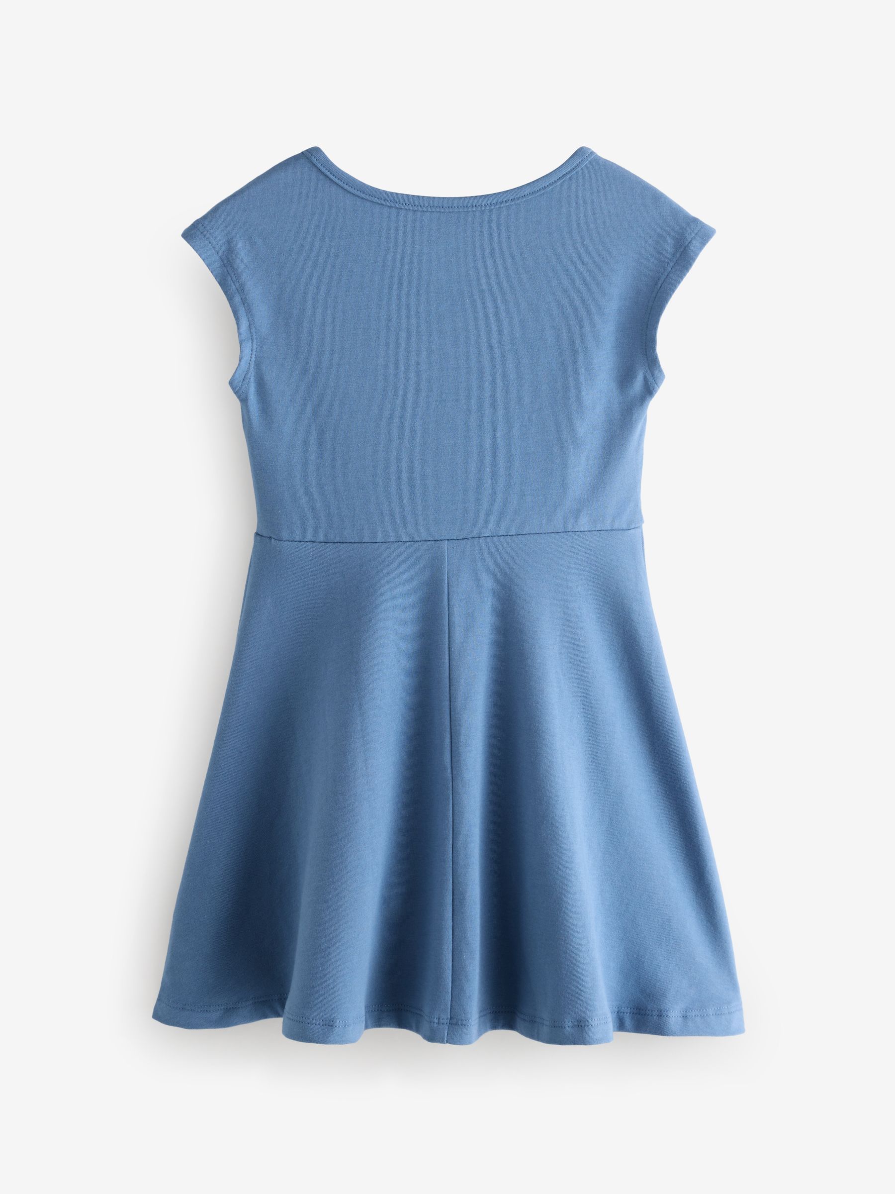 Blue Jersey Square-Neck Dress - Image 2 of 4
