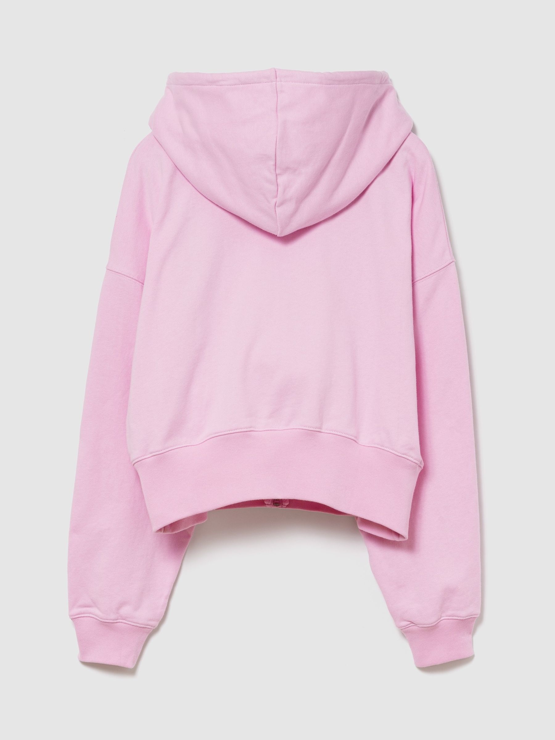 Pink French Terry Oversized 1969 Logo Zip Hoodie - Image 5 of 5