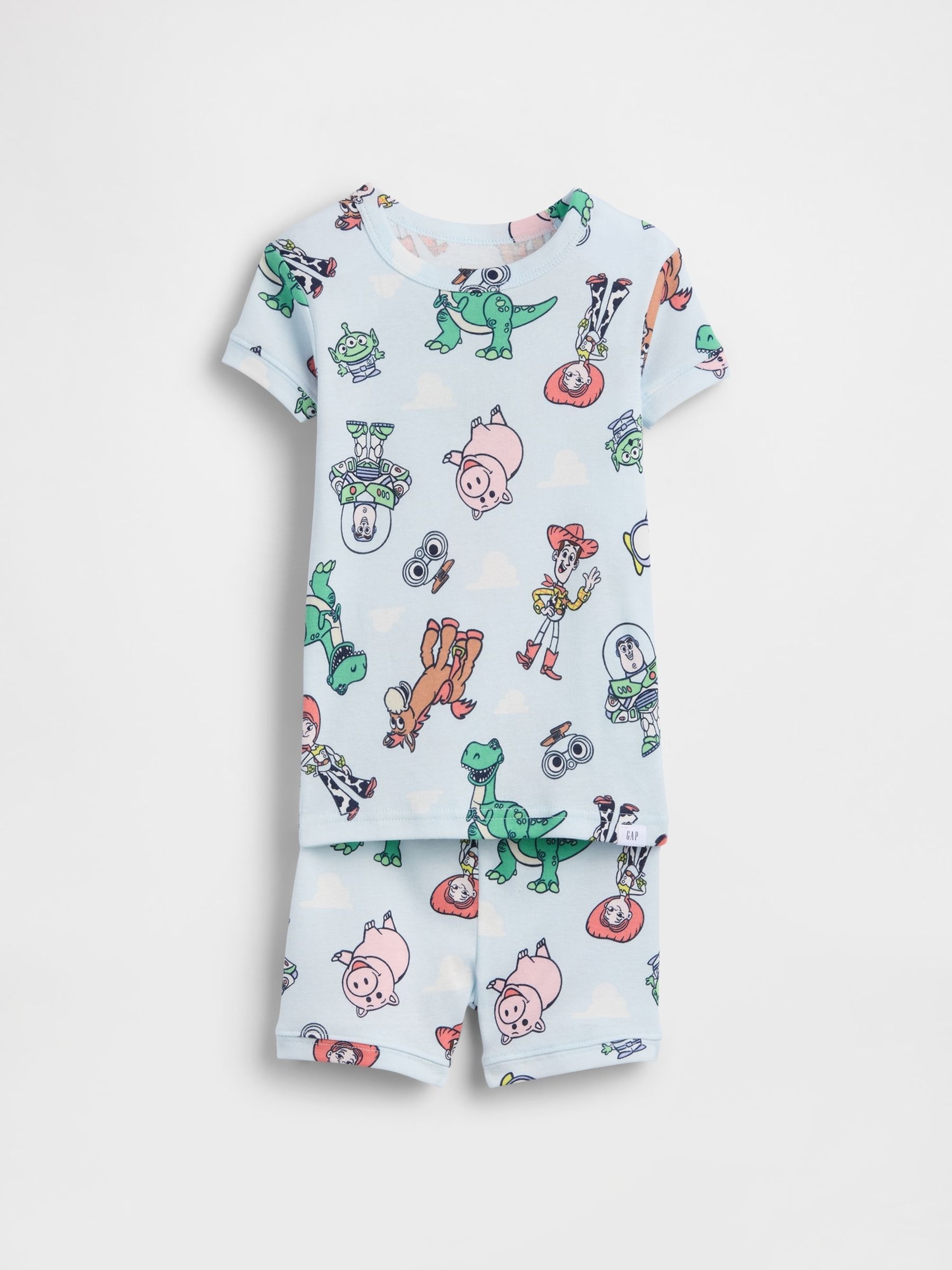 Blue Toy Story Disney Brushed Cotton Pyjamas Short Set - Image 1 of 2 Blue Toy Story Disney Brushed Cotton Pyjamas Short Set - Image 1 of 2