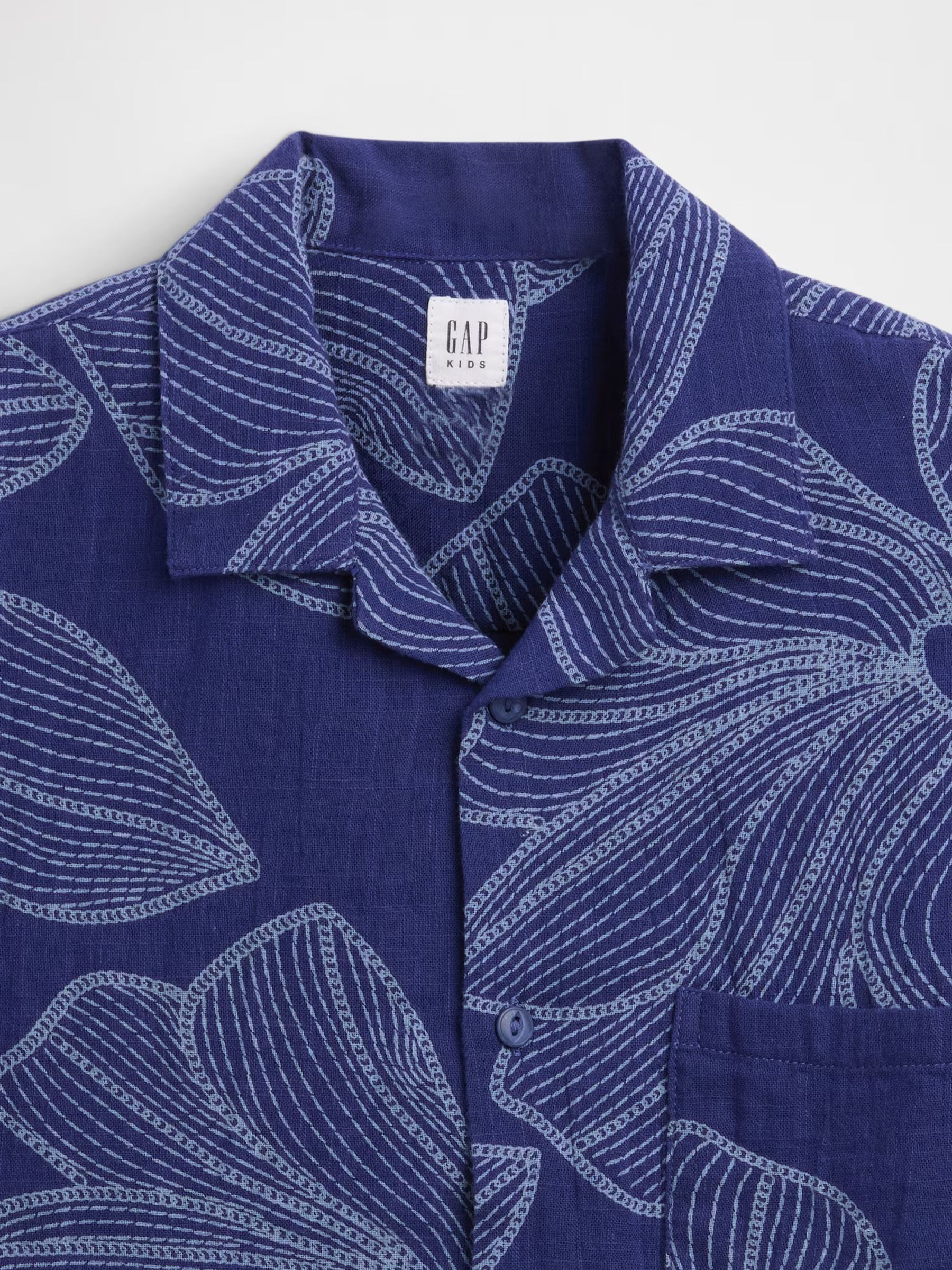 Blue Relaxed Holiday Shirt - Image 3 of 3 Blue Relaxed Holiday Shirt - Image 3 of 3