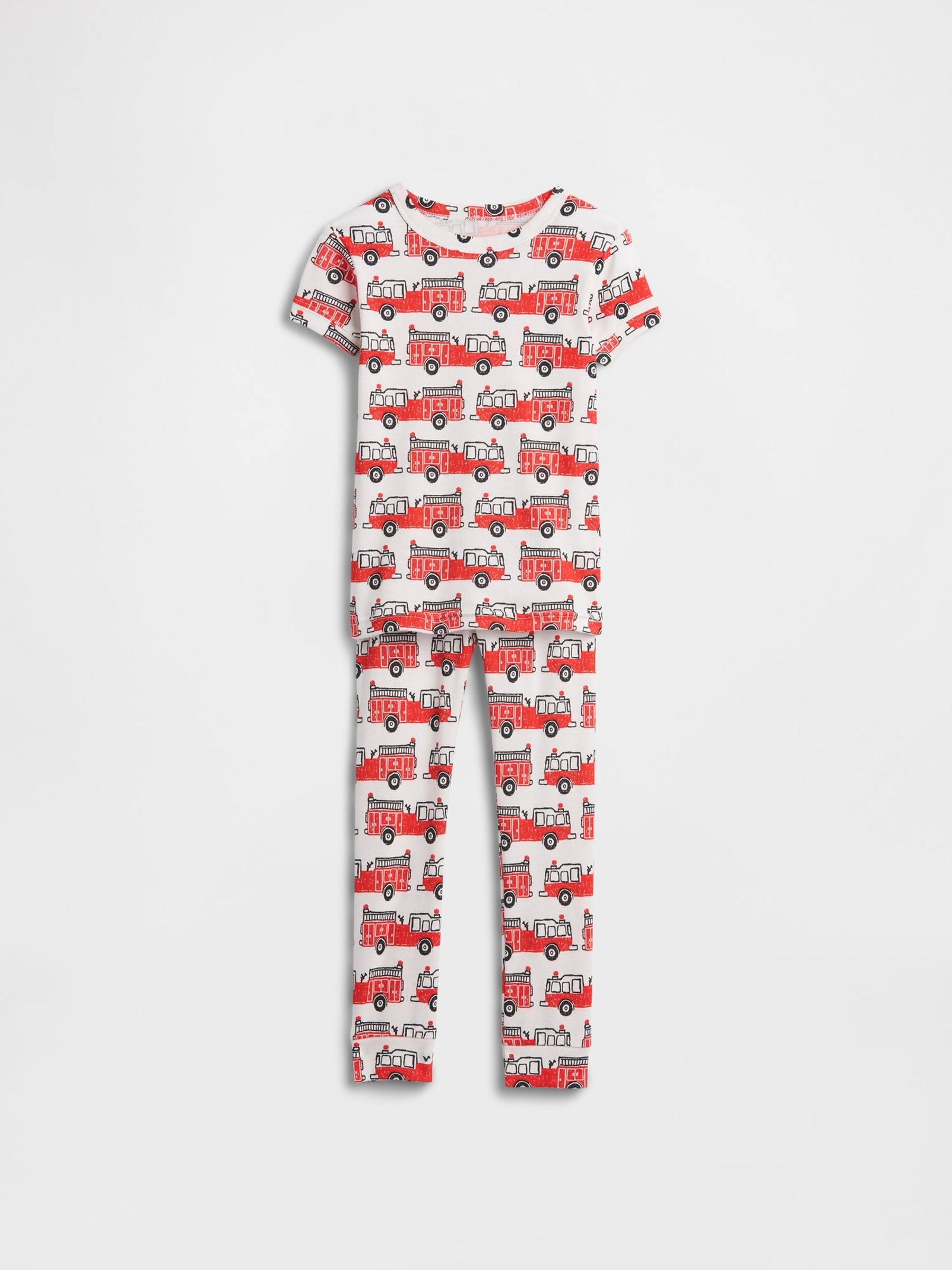 Red Fire Engine Cotton Pyjamas Set - Image 1 of 3