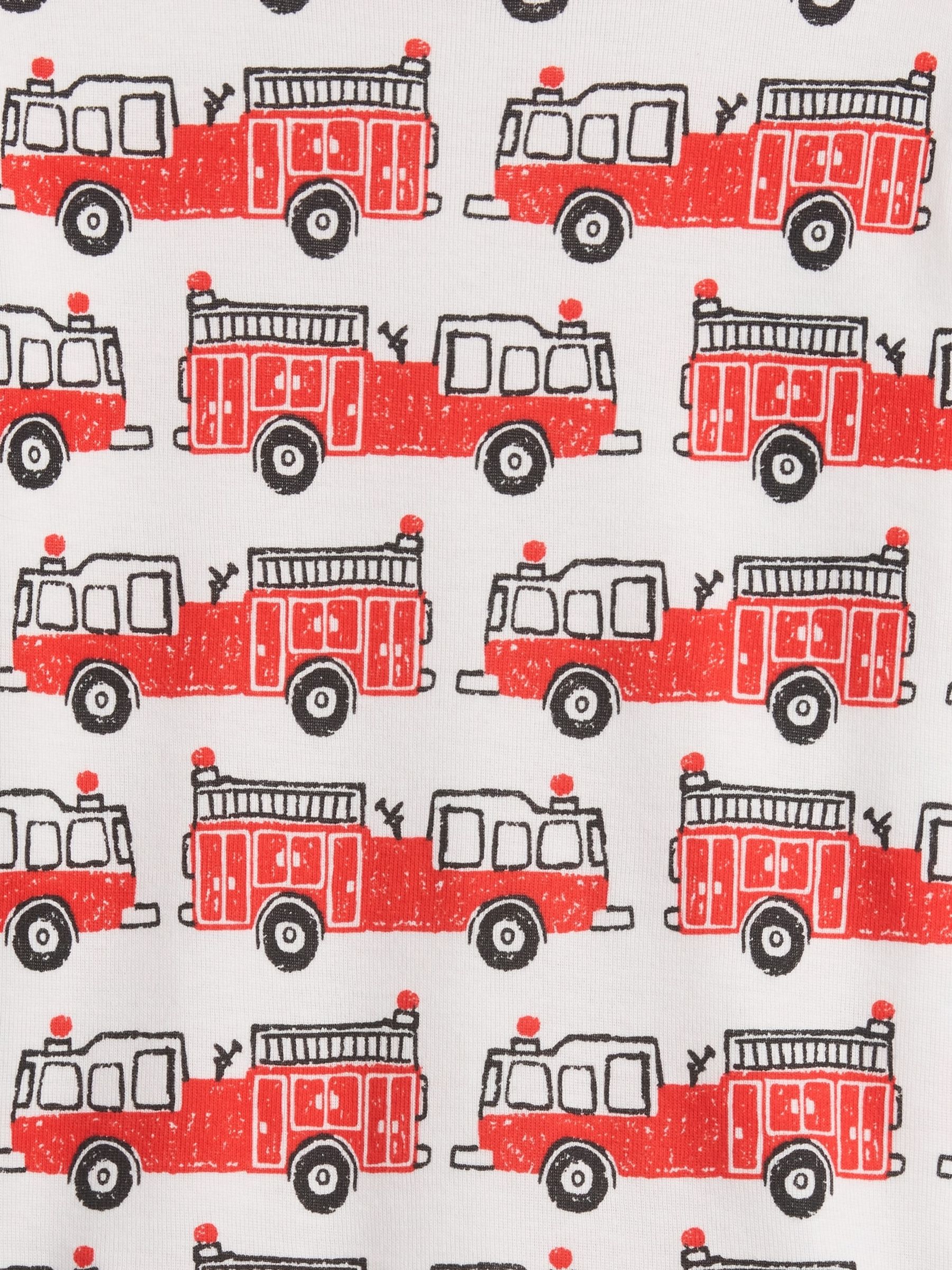 Red Fire Engine Cotton Pyjamas Set - Image 3 of 3