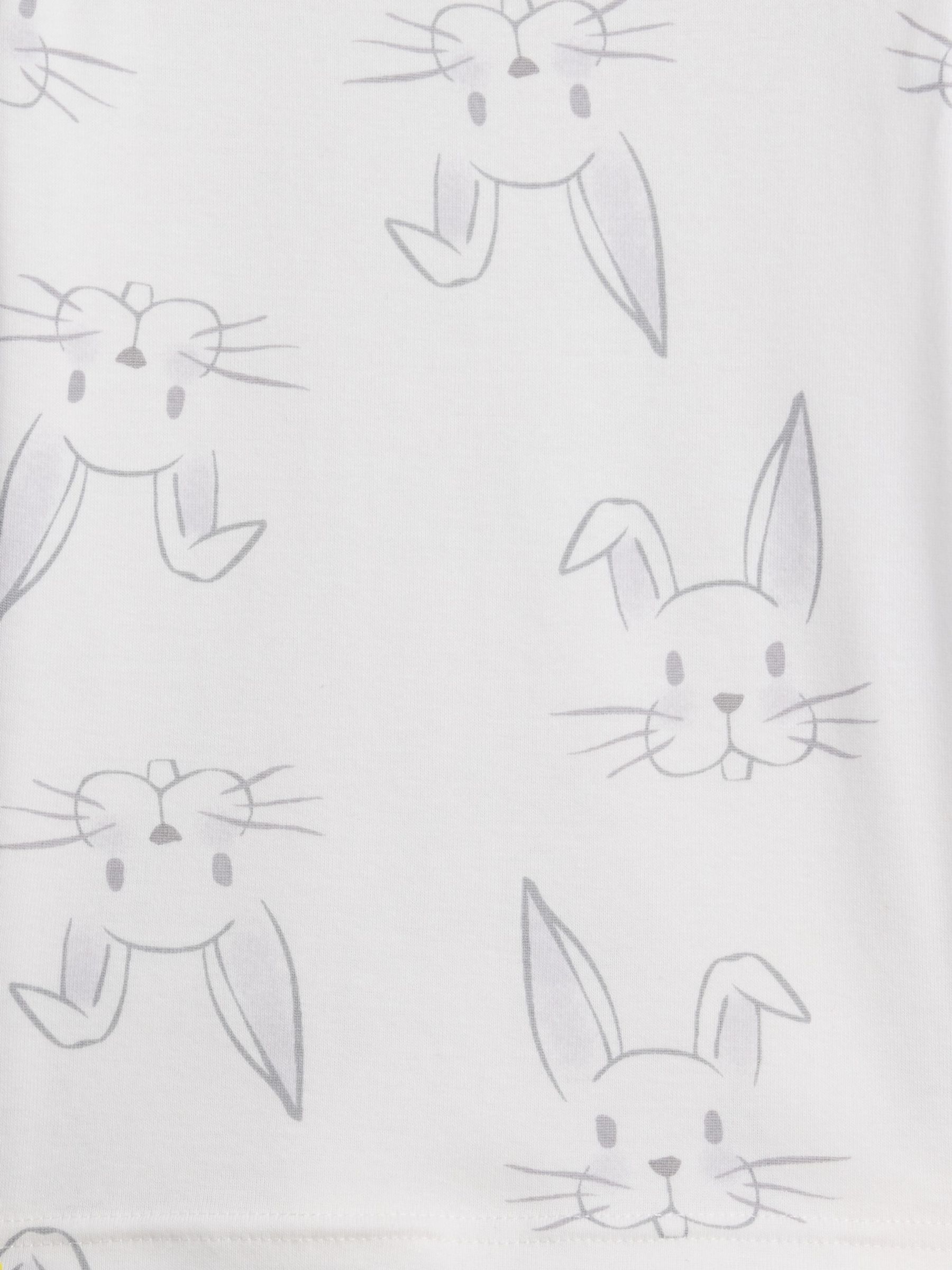 White Bunny Cotton Short  Easter Pyjamas Set - Image 4 of 4