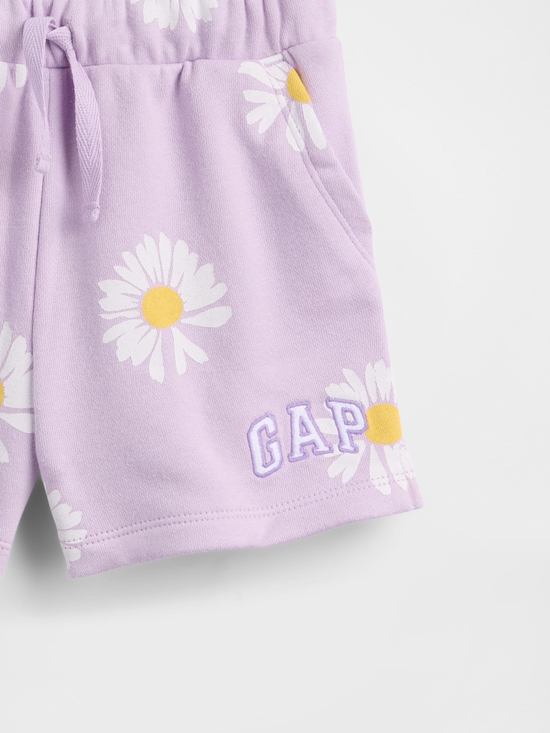 Purple Daisy Logo Pull on French Terry Shorts - Image 7 of 7