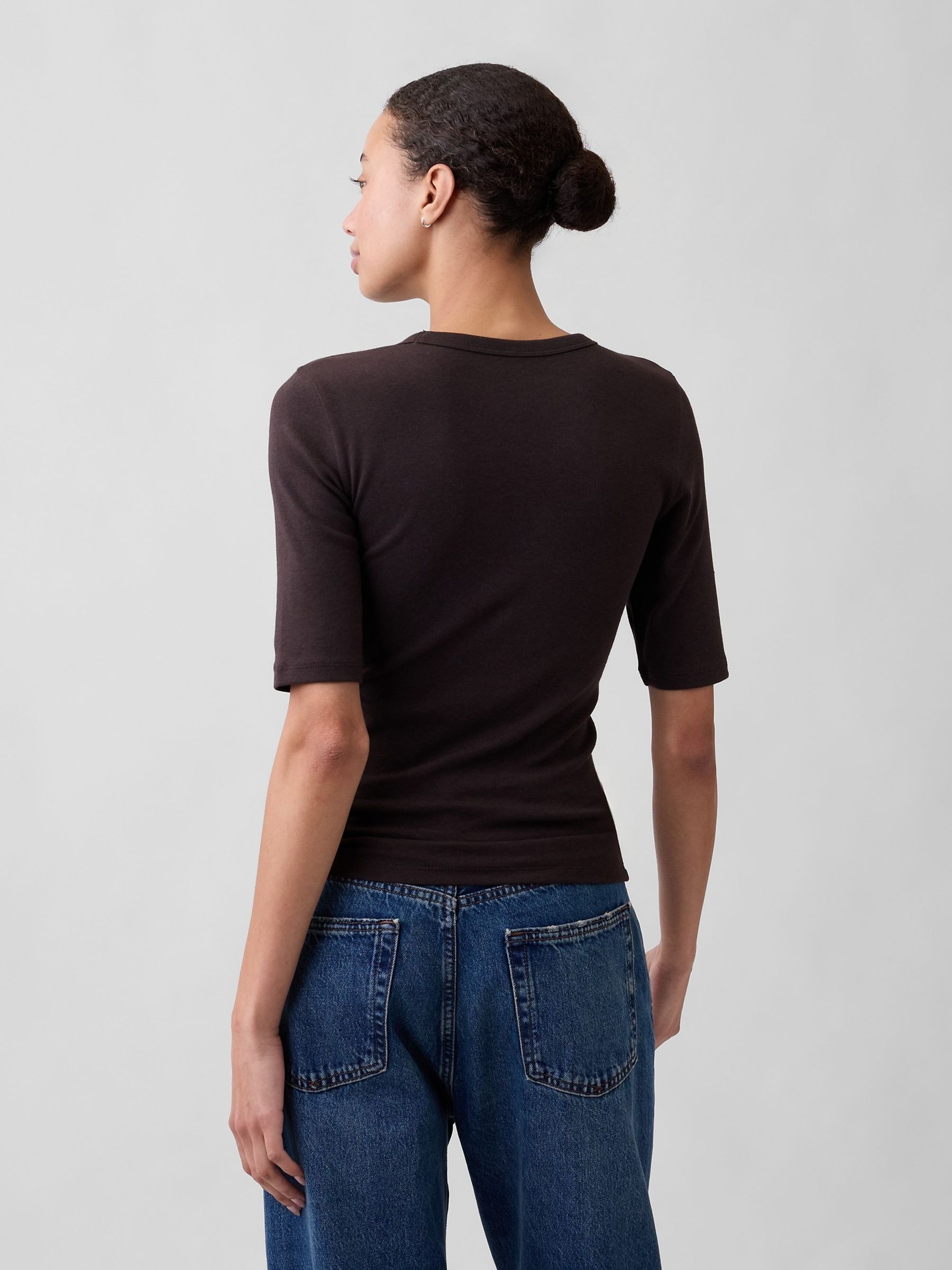 Brown Modern Half-Sleeve T-Shirt - Image 2 of 4