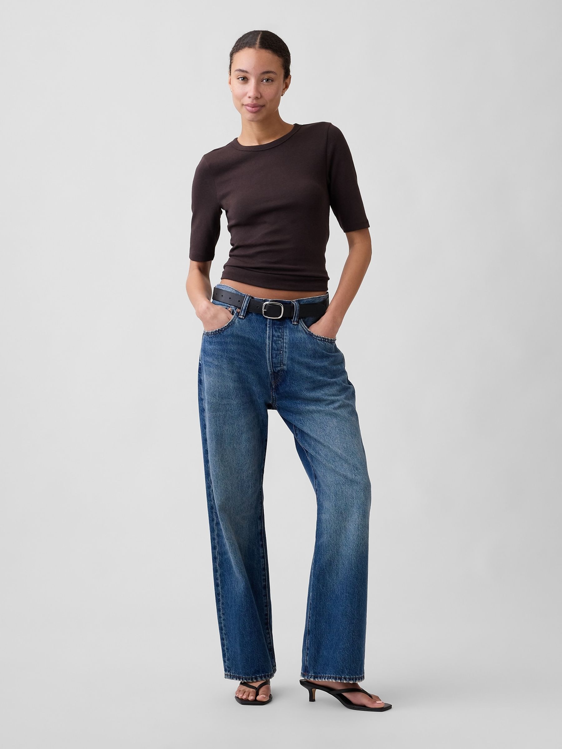 Brown Modern Half-Sleeve T-Shirt - Image 3 of 4