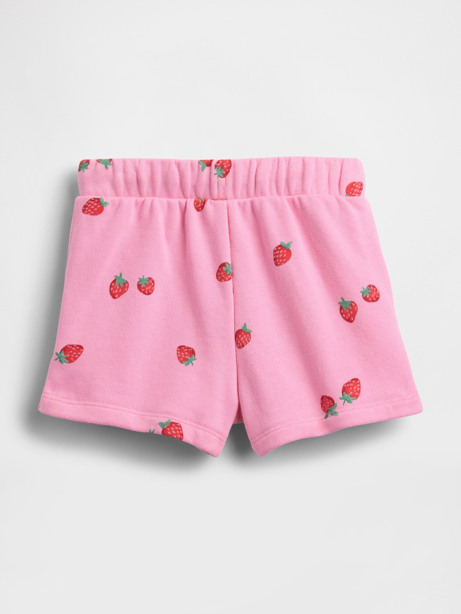 Pink Strawberry Logo Pull On French Terry Shorts - Image 2 of 3