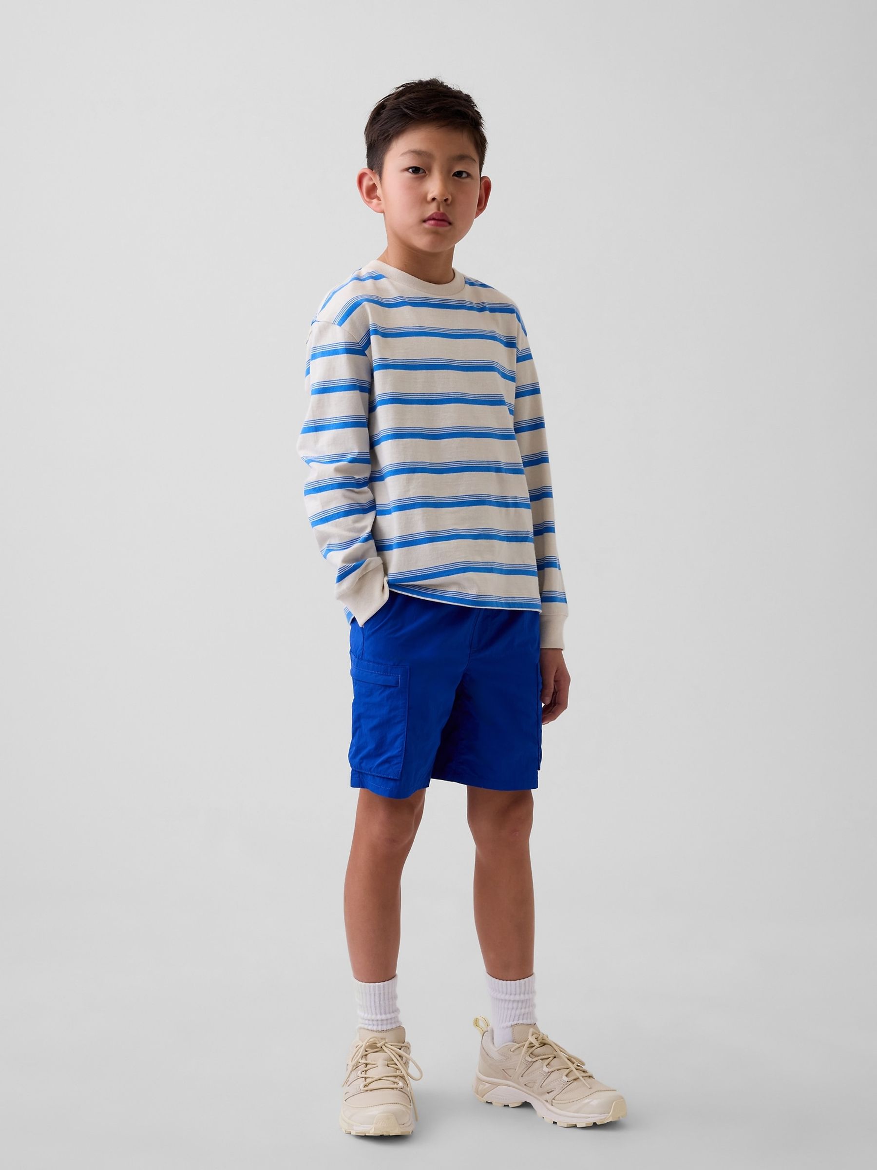 Blue Relaxed Quick-Dry Cargo Shorts - Image 1 of 1