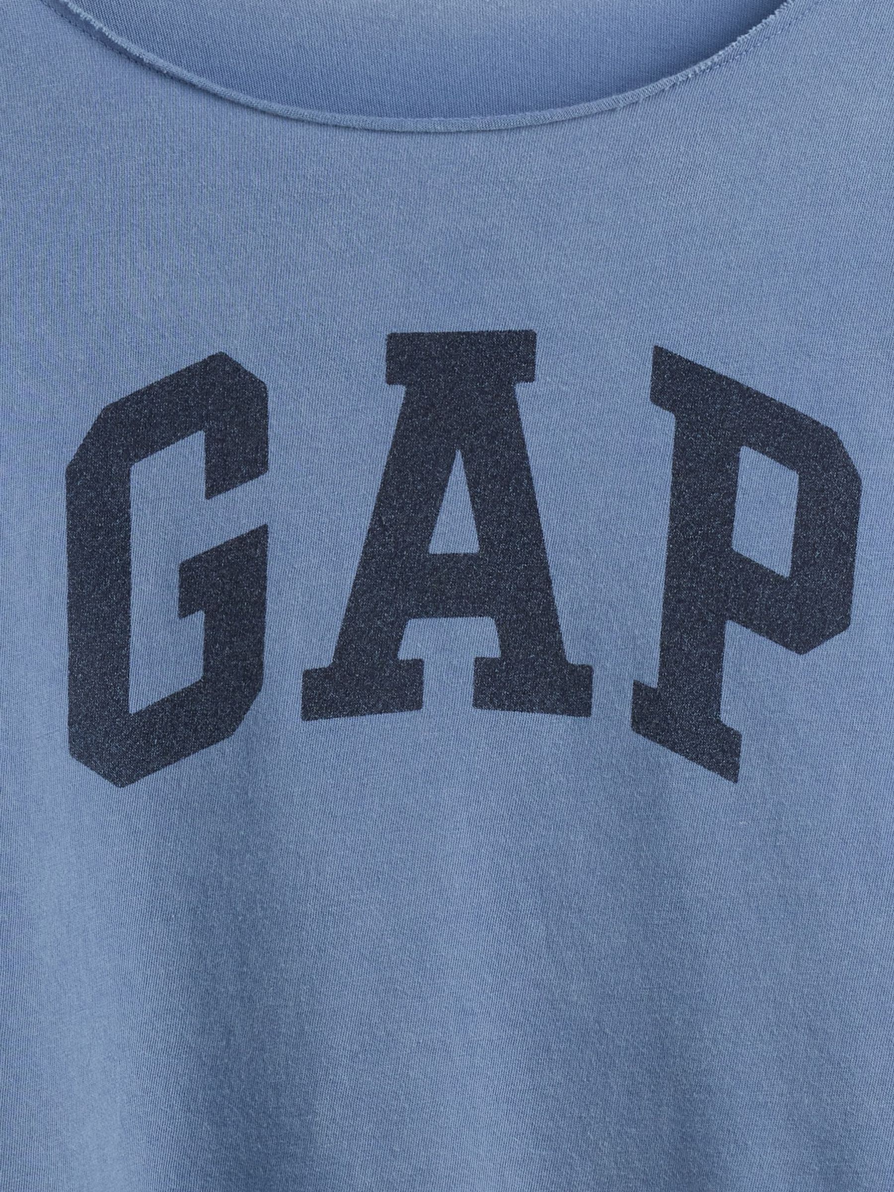 Blue Oversized Wide-Neck T-Shirt - Image 4 of 4