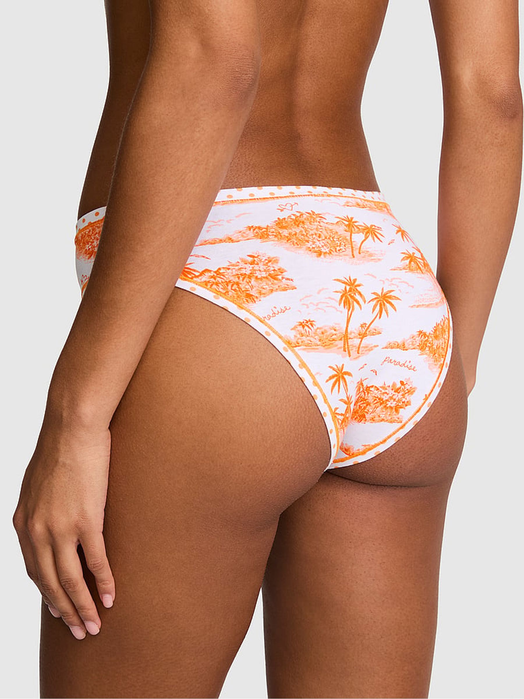 Orange Toile Cheeky Cotton Knickers - Image 2 of 2