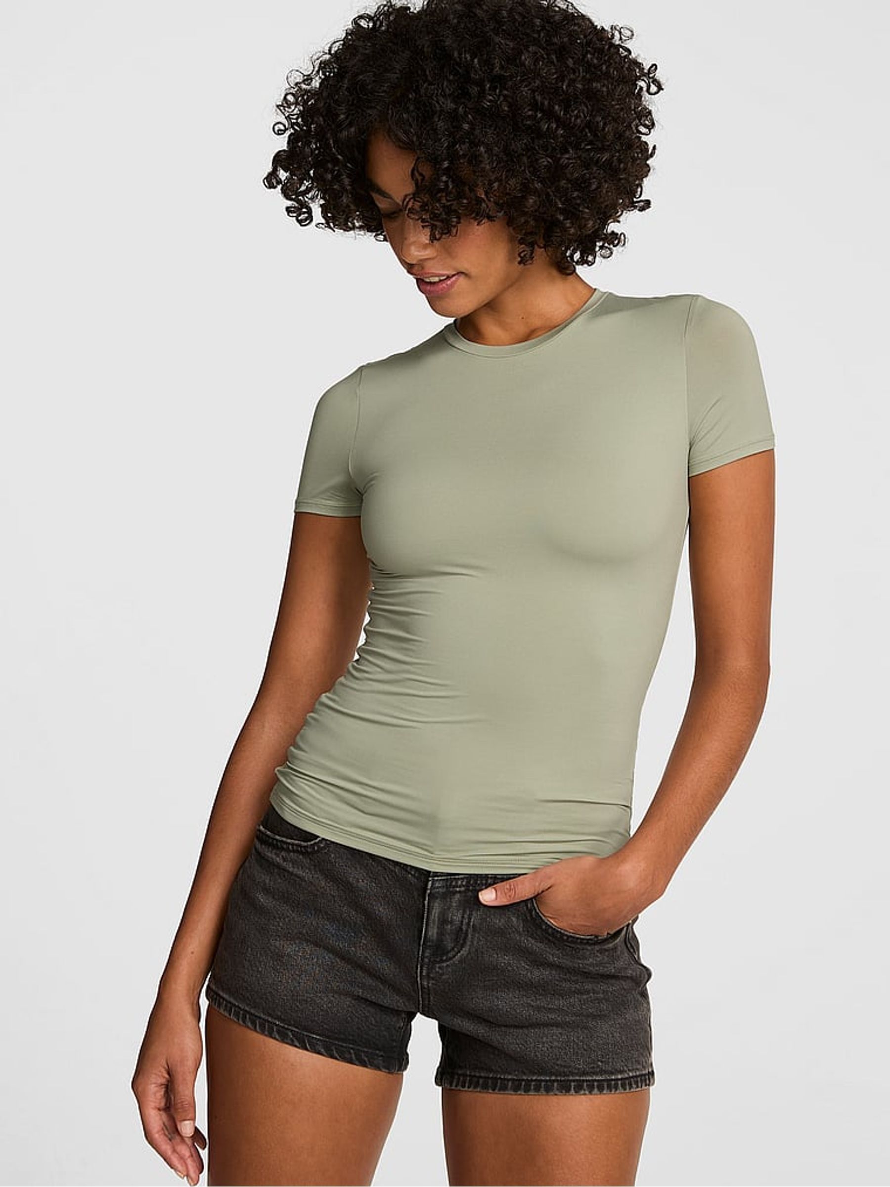 Slate Green Soft Stretch T-Shirt - Image 1 of 2