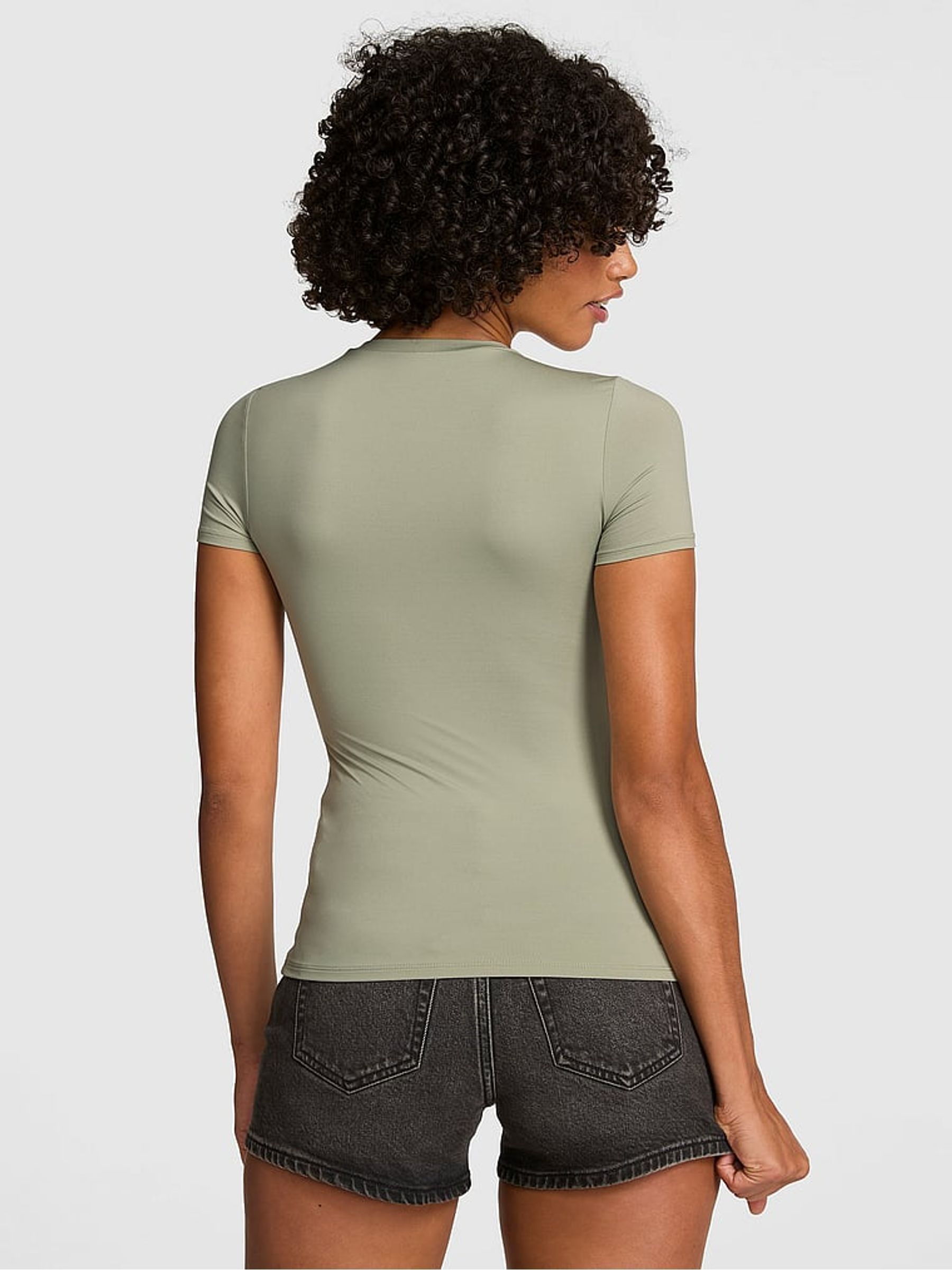 Slate Green Soft Stretch T-Shirt - Image 2 of 2