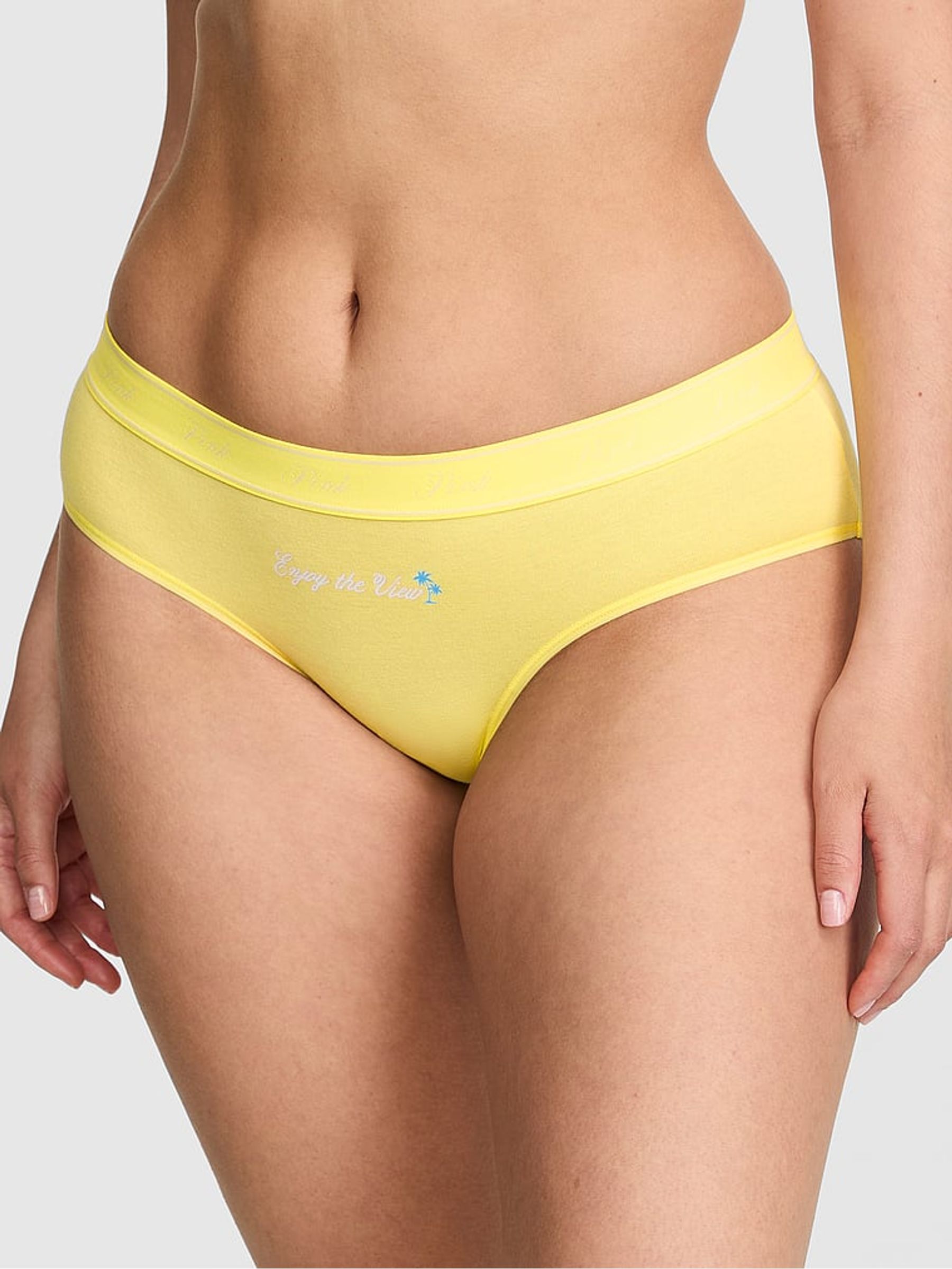 Pineapple Yellow Hipster Cotton Logo Knickers - Image 1 of 2 Pineapple Yellow Hipster Cotton Logo Knickers - Image 1 of 2