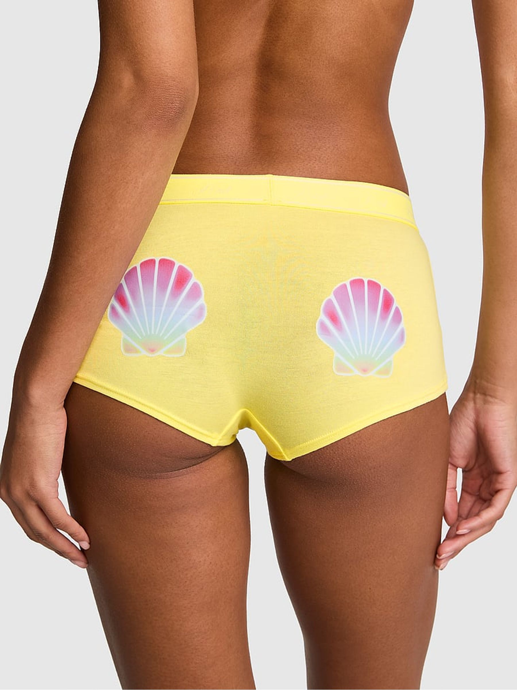 Pineapple Yellow High Waist Cotton Logo Knickers - Image 2 of 2