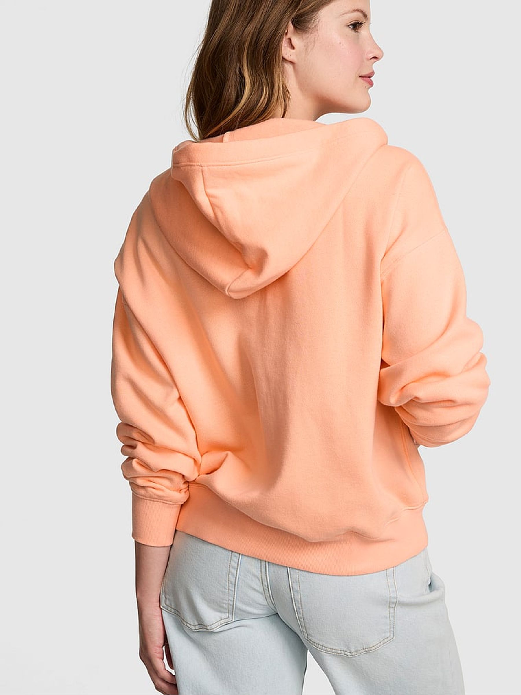 Peach Tree Orange Fleece Zip Up Hoodie - Image 3 of 3