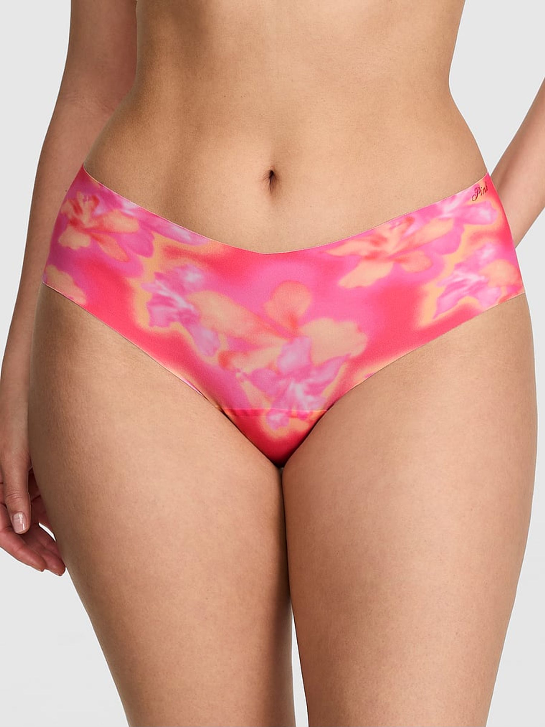 Pink Hibiscus Hipster No Show Knickers - Image 1 of 2