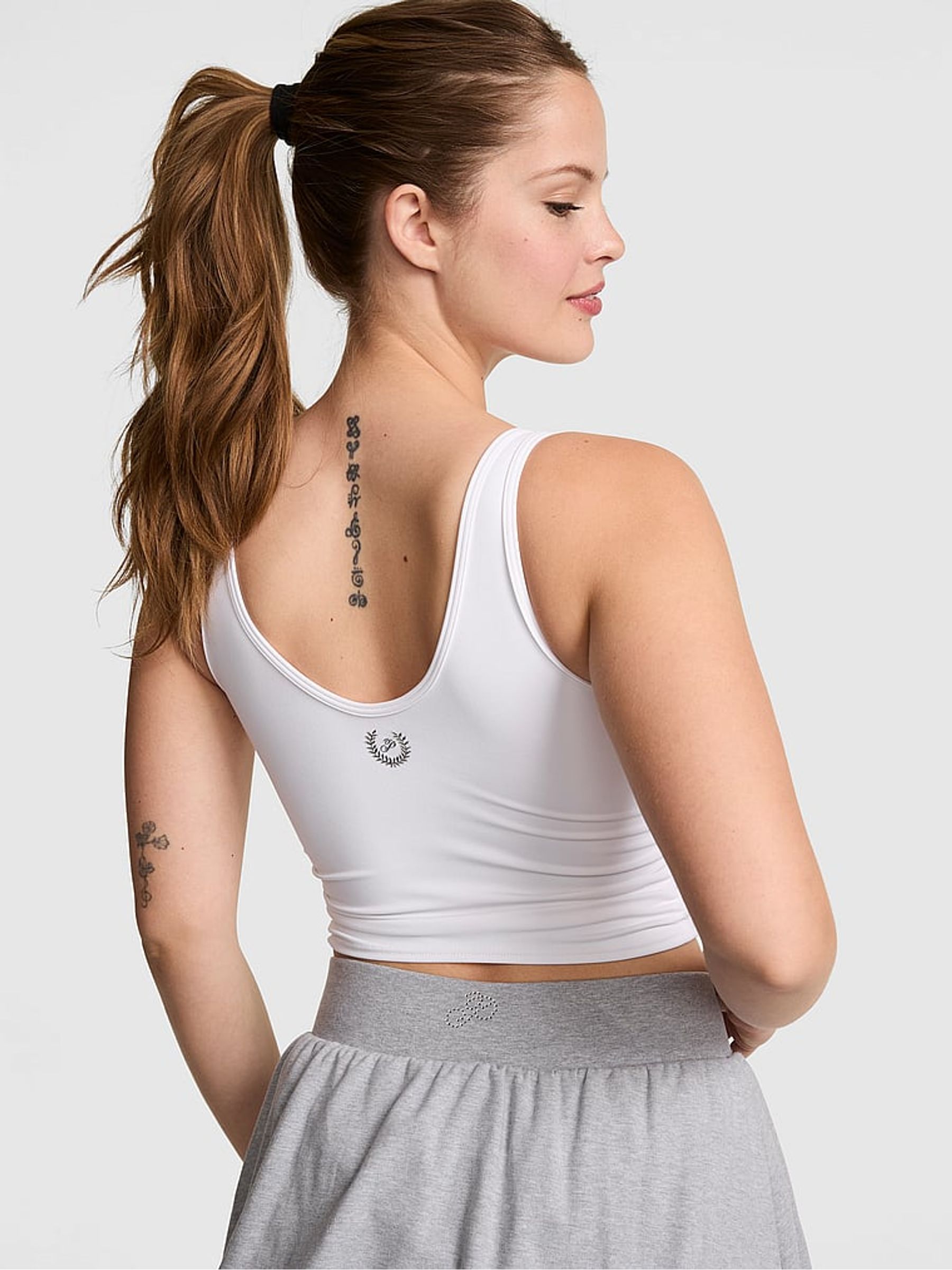 White Ruched Wrap Top - Image 2 of 2
