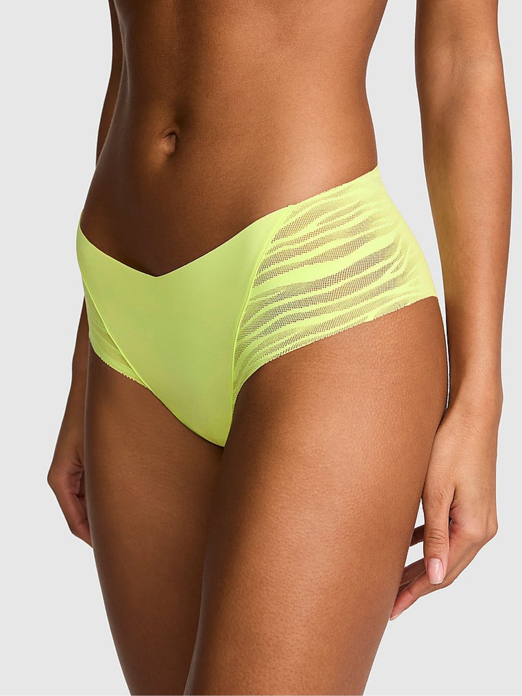 Tropical Pear Green Cheeky Zebra Lace Knickers - Image 1 of 2
