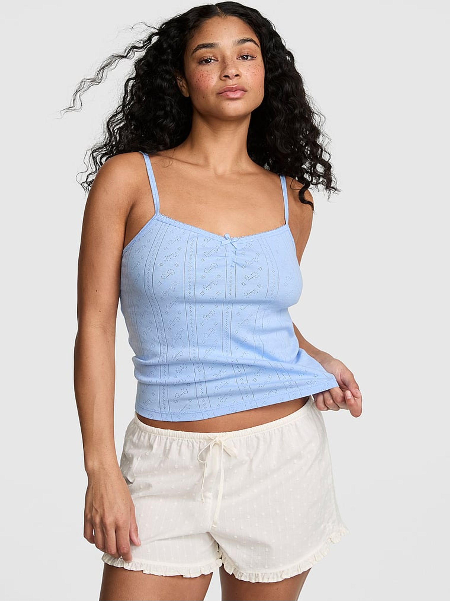 Blue Dancer Pointelle Pyjama Cami Top - Image 1 of 2