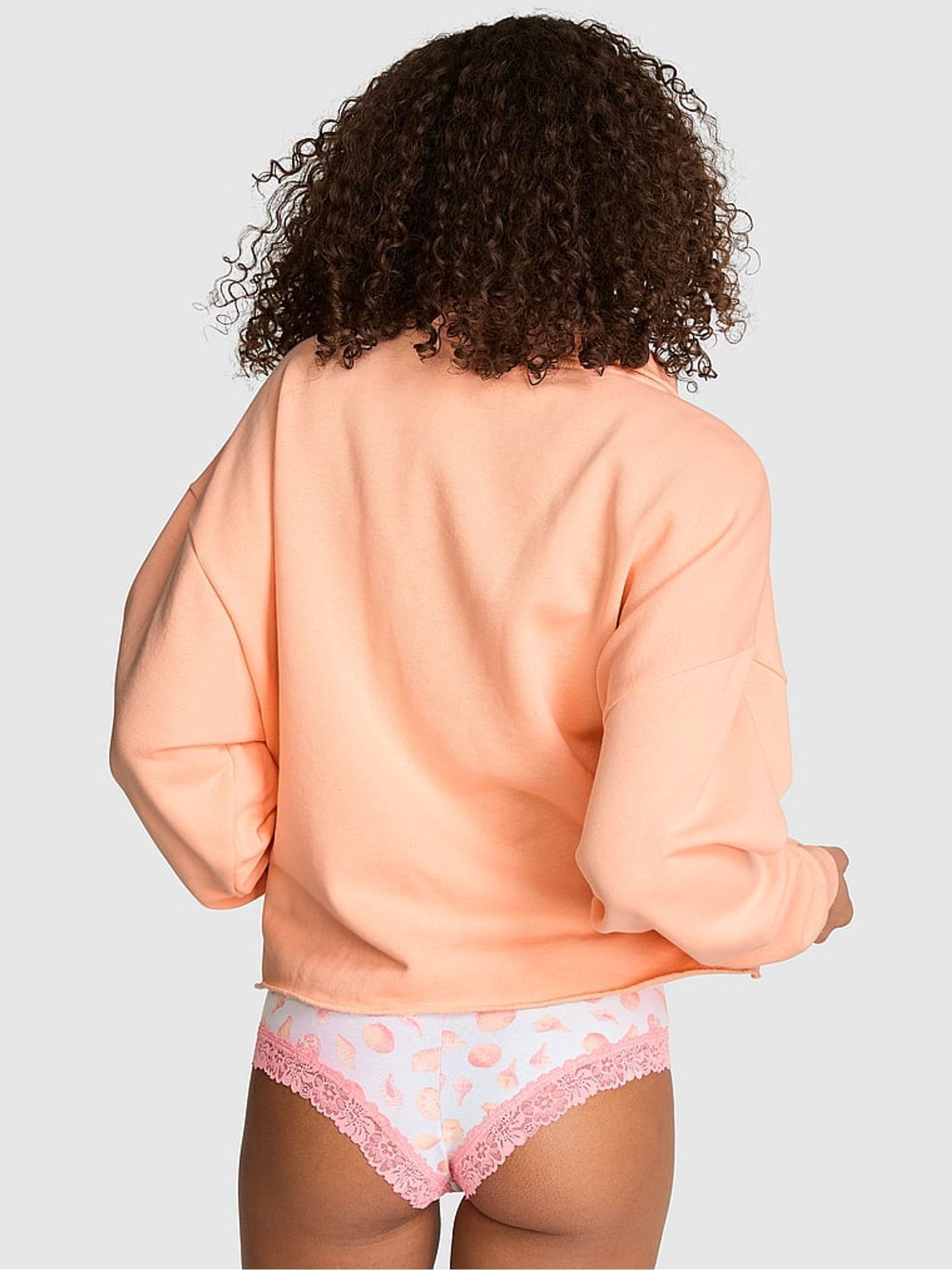 Peach Tree Orange Half Zip Fleece Sweatshirt - Image 2 of 2