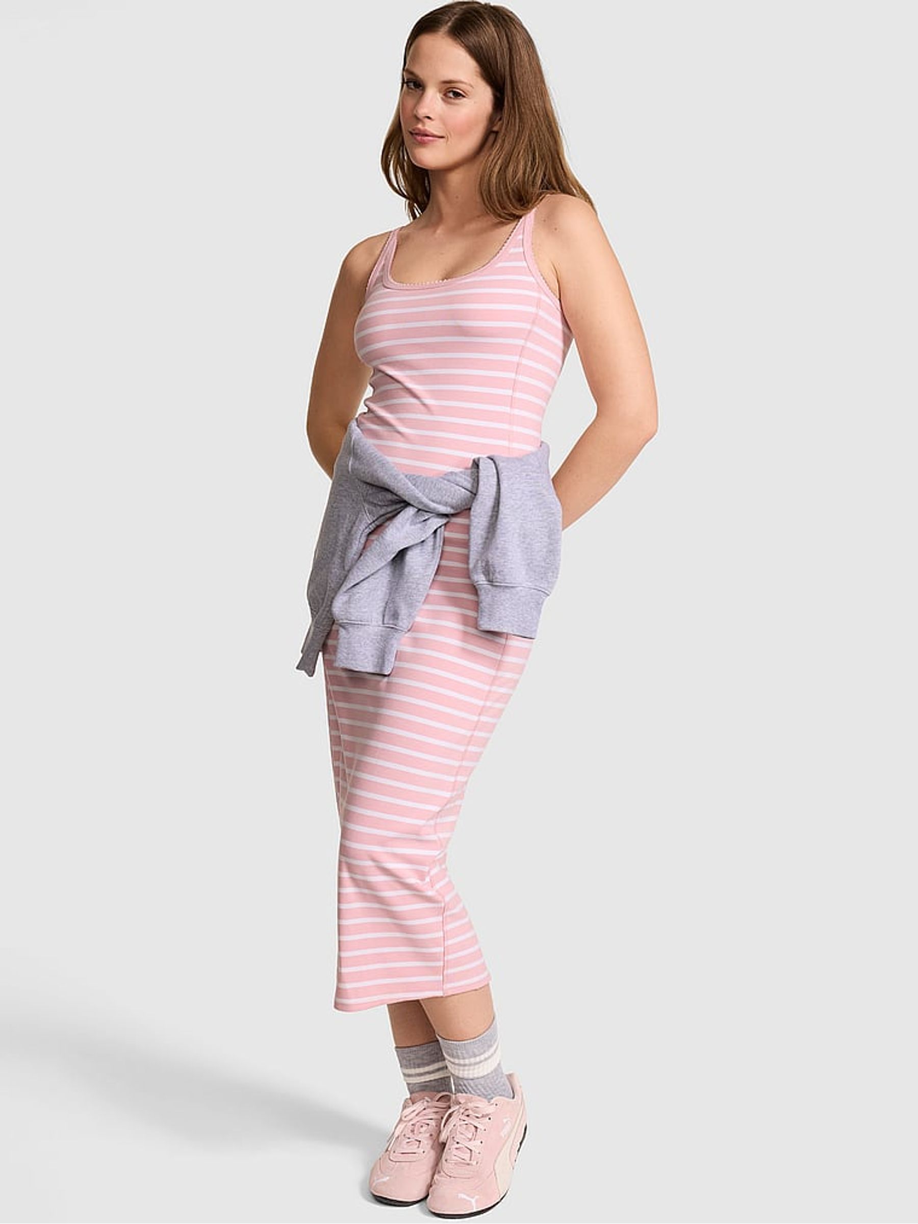 Dollhouse Pink Ribbed Dress - Image 1 of 2