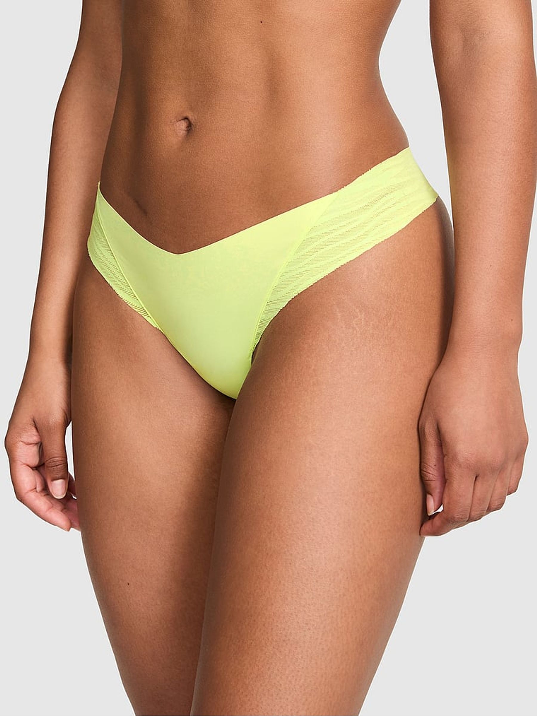 Tropical Pear Green Thong Zebra Lace Knickers - Image 1 of 2