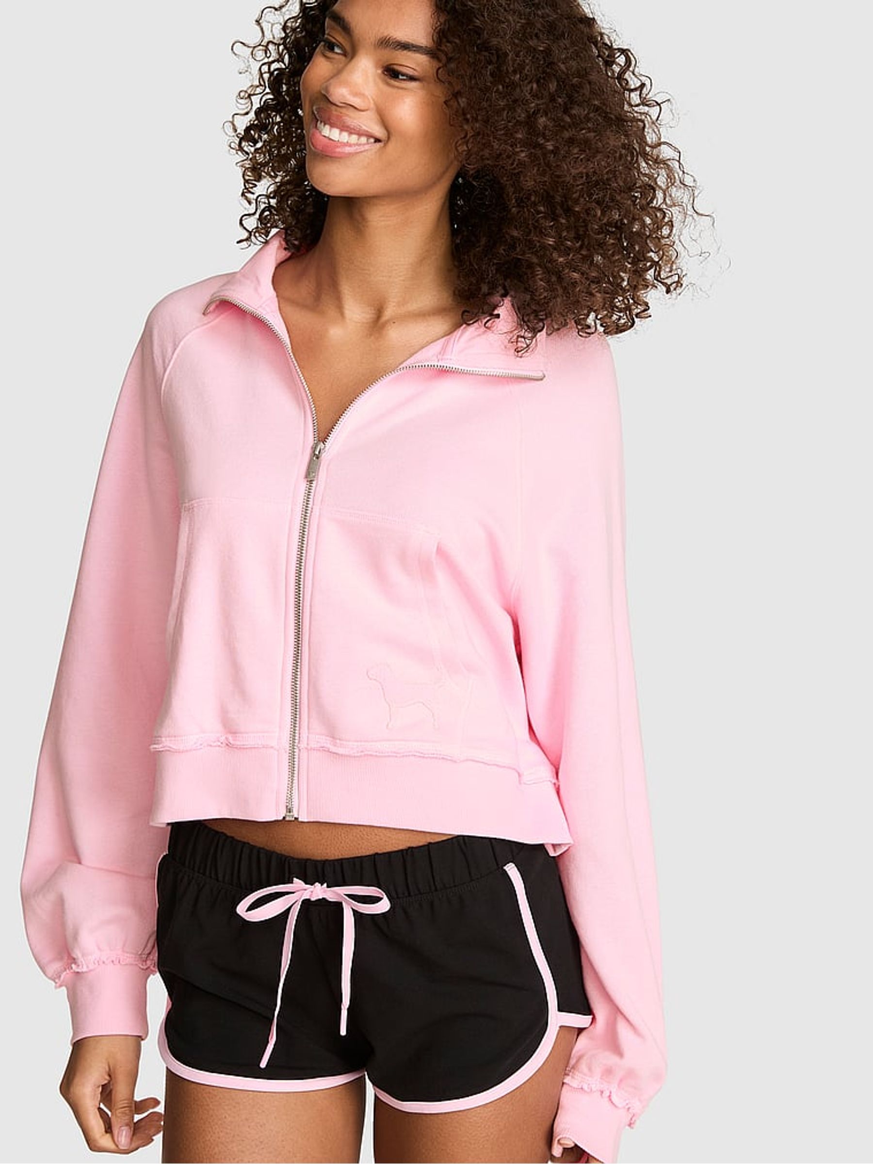 Coconut Pink Full Zip Sweatshirt - Image 1 of 3