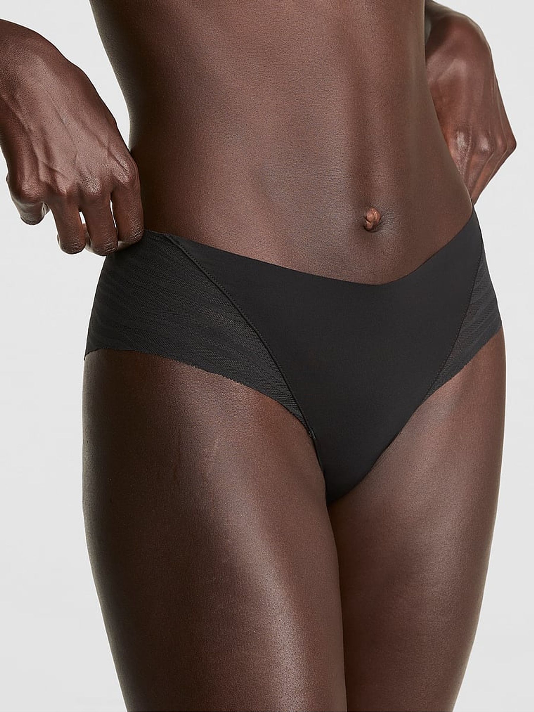 Black Cheeky Zebra Lace Knickers - Image 1 of 2