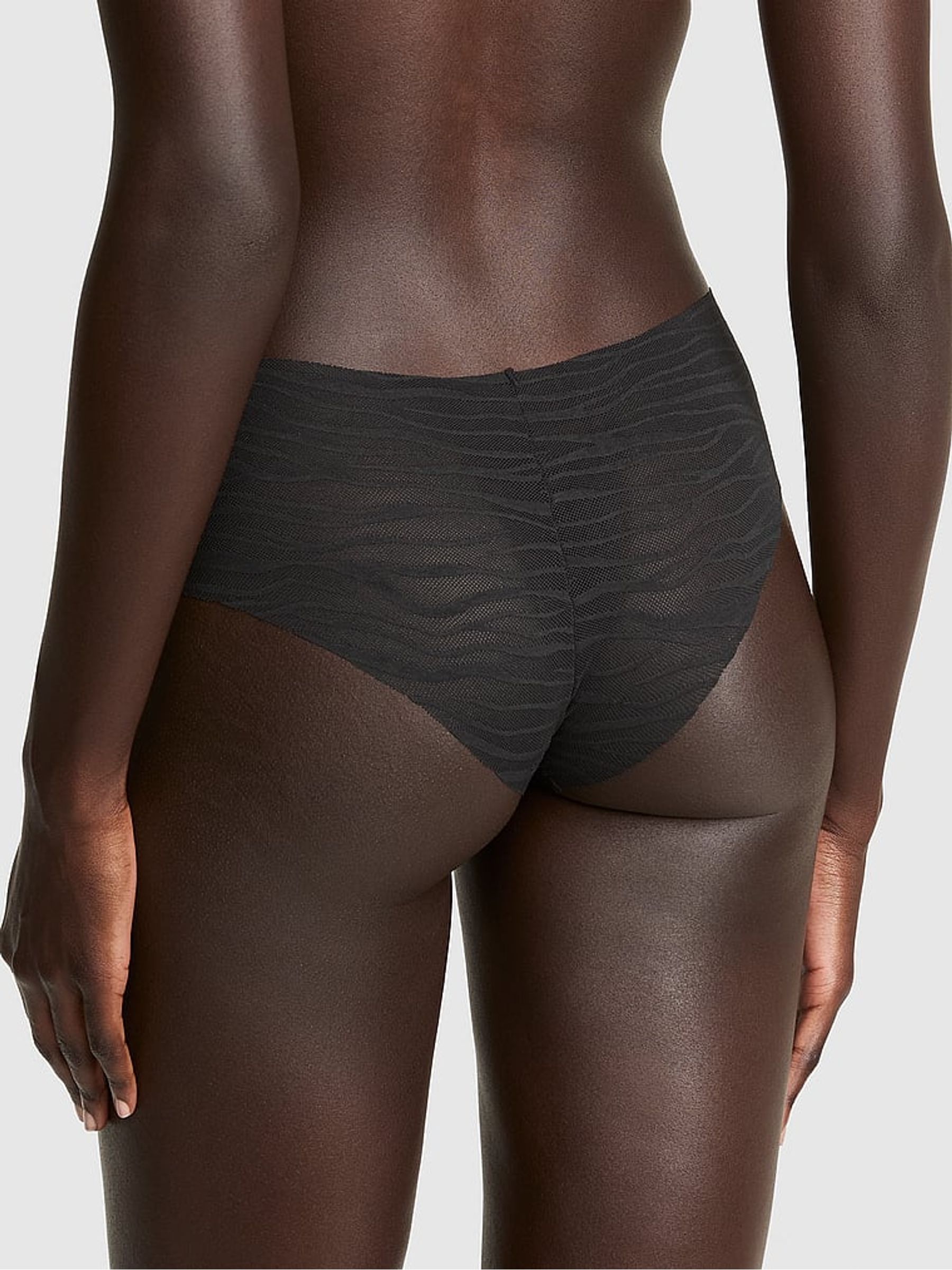 Black Cheeky Zebra Lace Knickers - Image 2 of 2