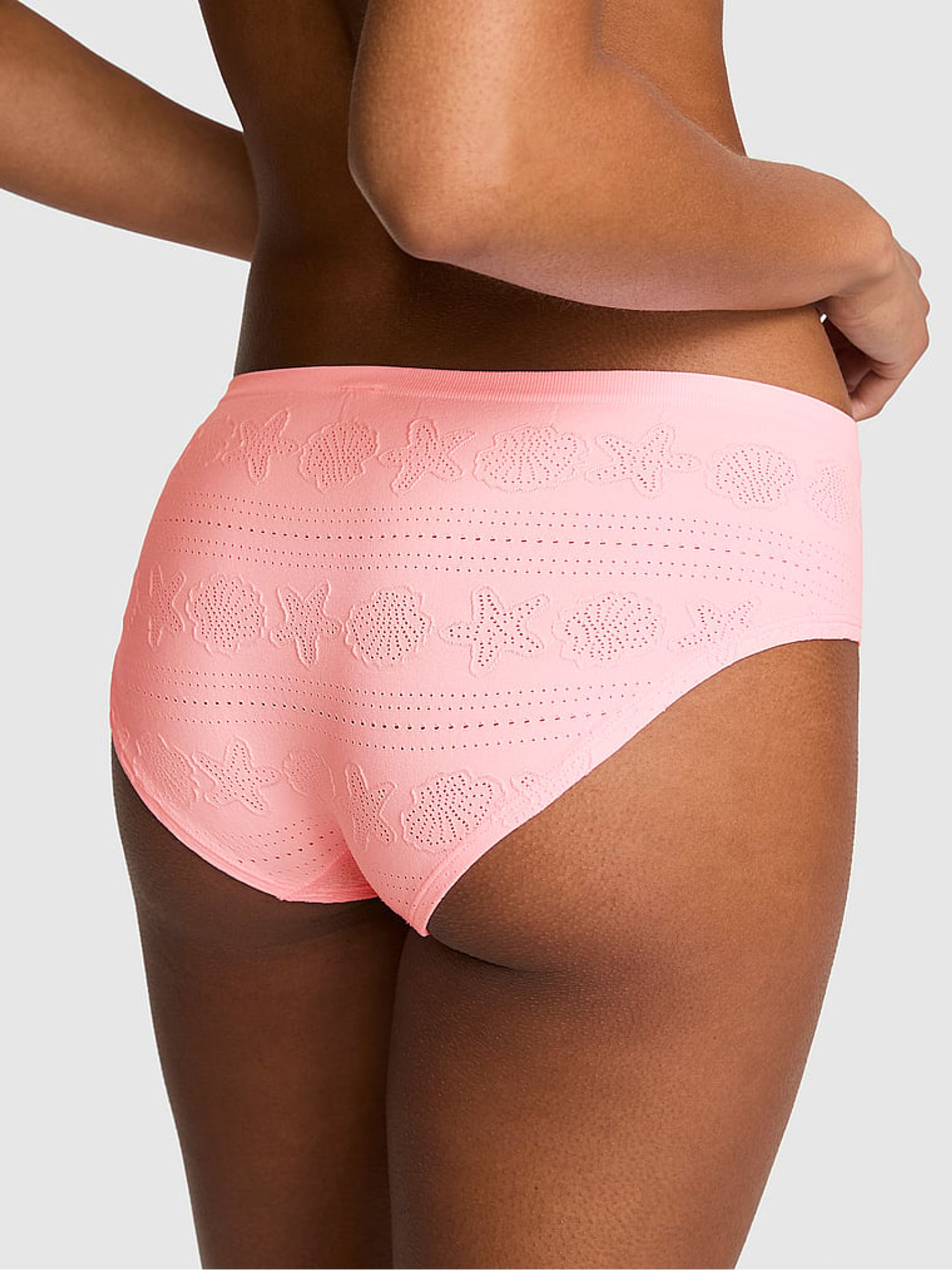Broadwalk Pink Hipster Seashell Pointelle Knickers - Image 2 of 2