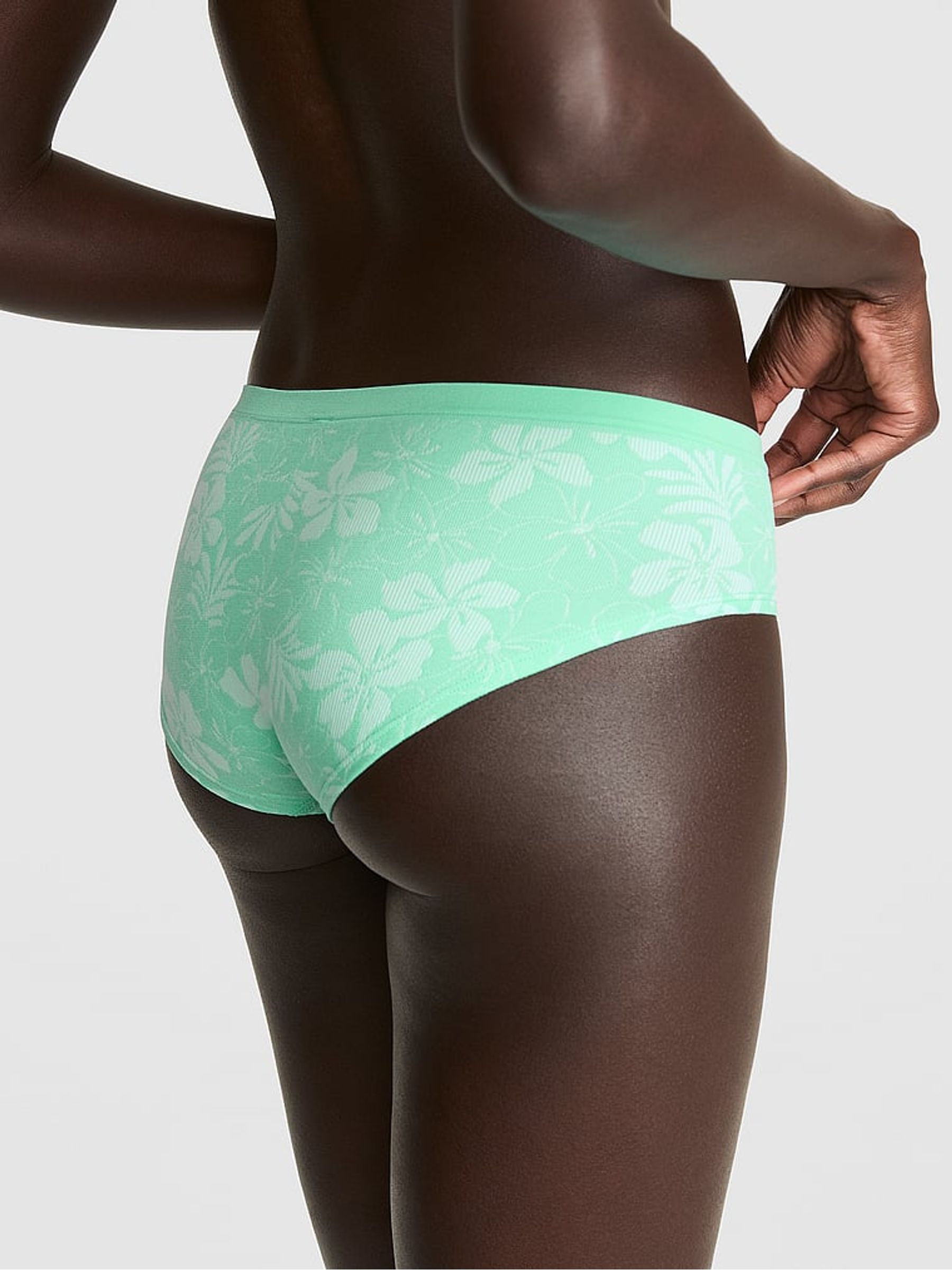 Sea Green Hibiscus Hipster Knickers - Image 2 of 2