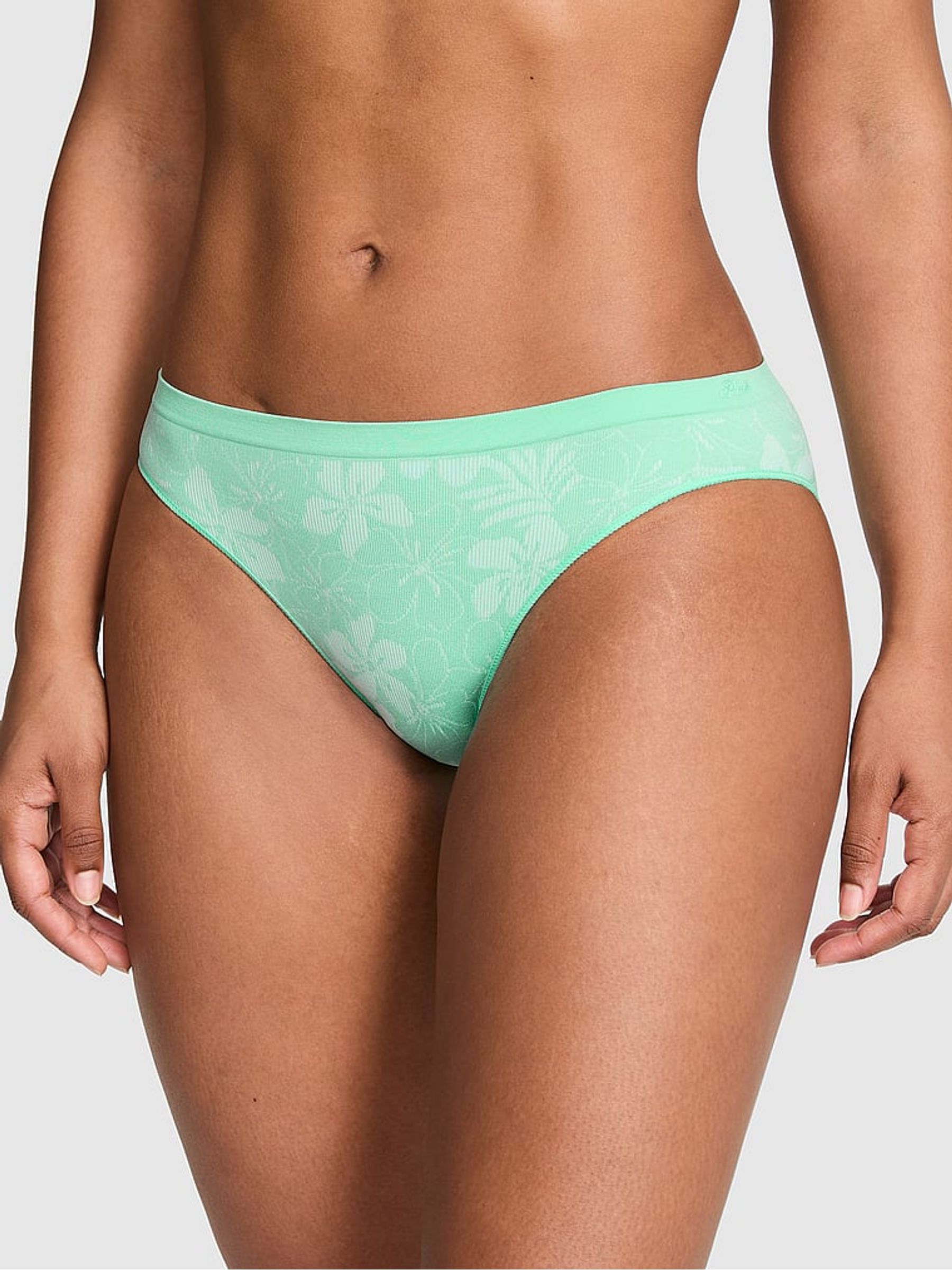 Sea Green Hibiscus Bikini Knickers - Image 1 of 2