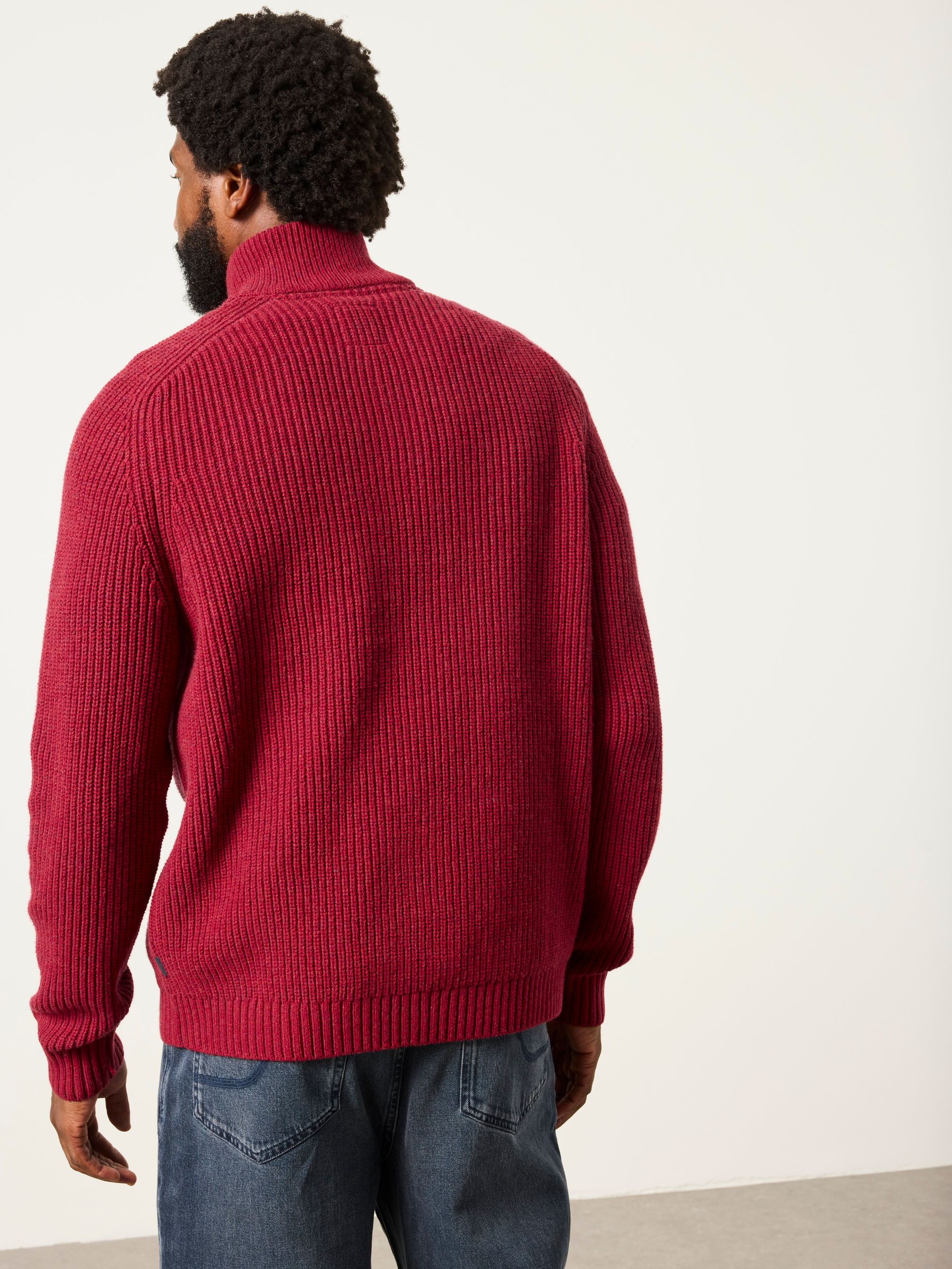 Ember Red Half Neck Knitted Jumper - Image 2 of 6