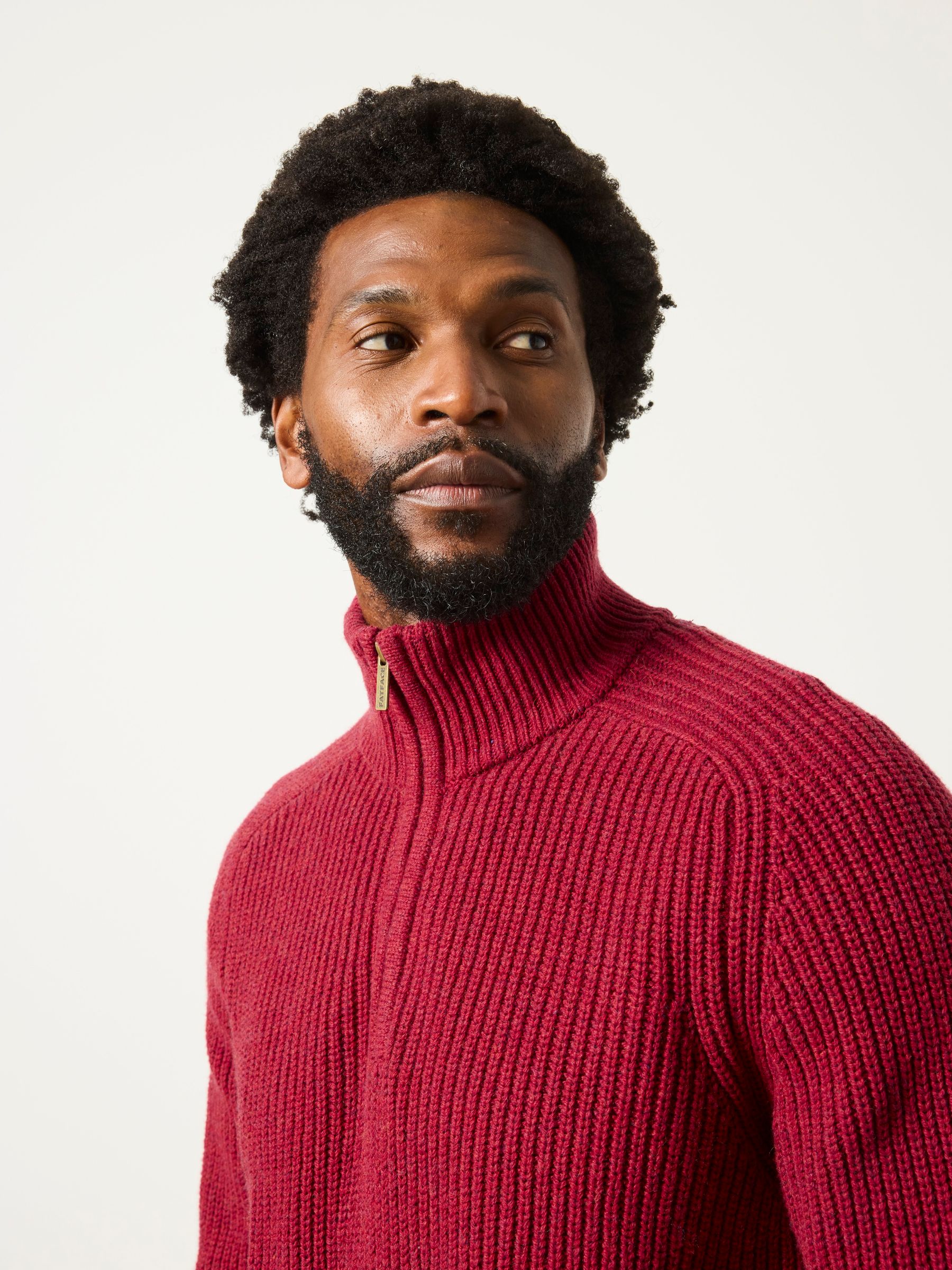 Ember Red Half Neck Knitted Jumper - Image 5 of 6
