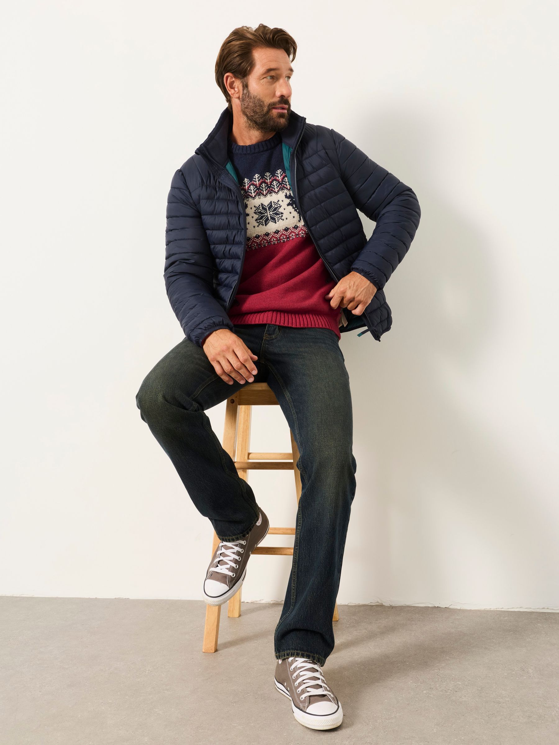 Red Moose Crew Neck Knitted Christmas Jumper - Image 2 of 3